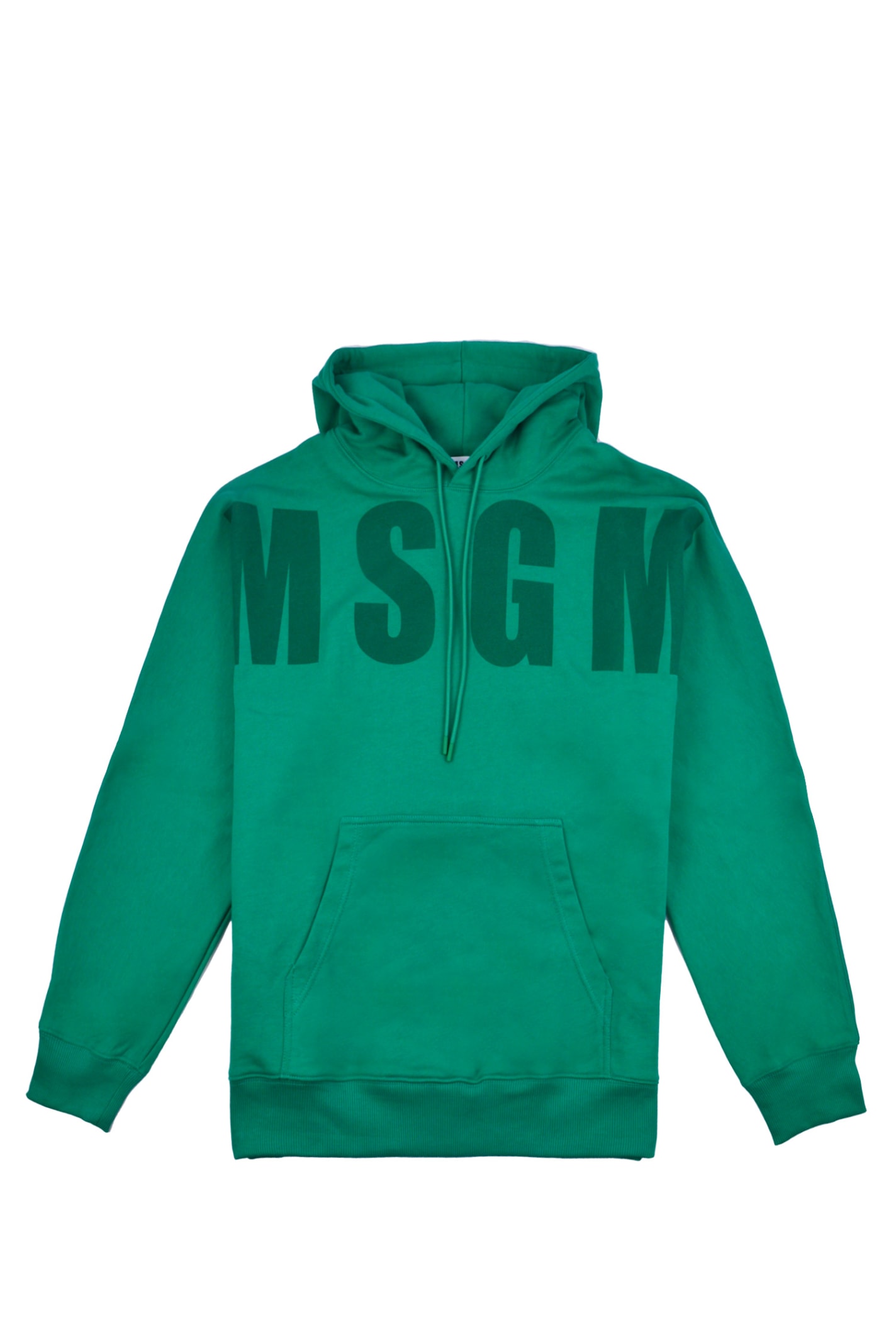 MSGM Cotton Sweatshirt With Maxi Logo