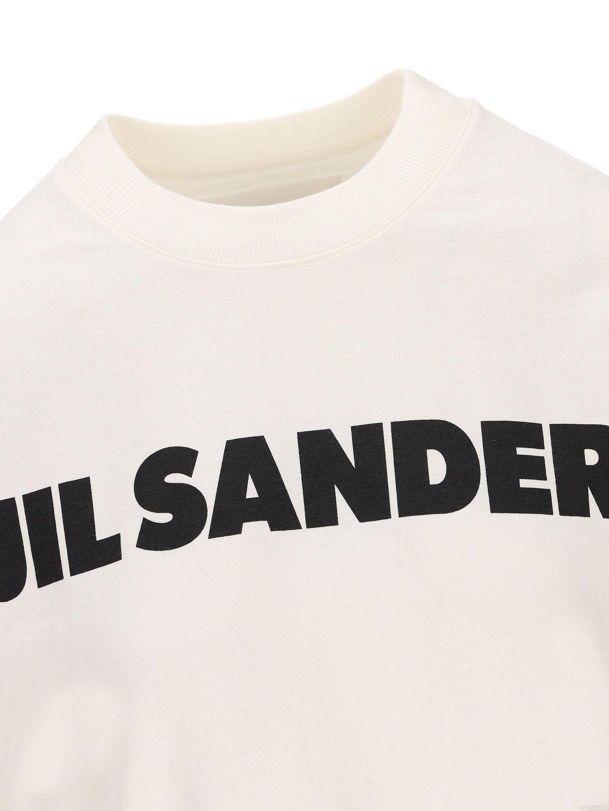 Shop Jil Sander Long-sleeved Crewneck T-shirt In White