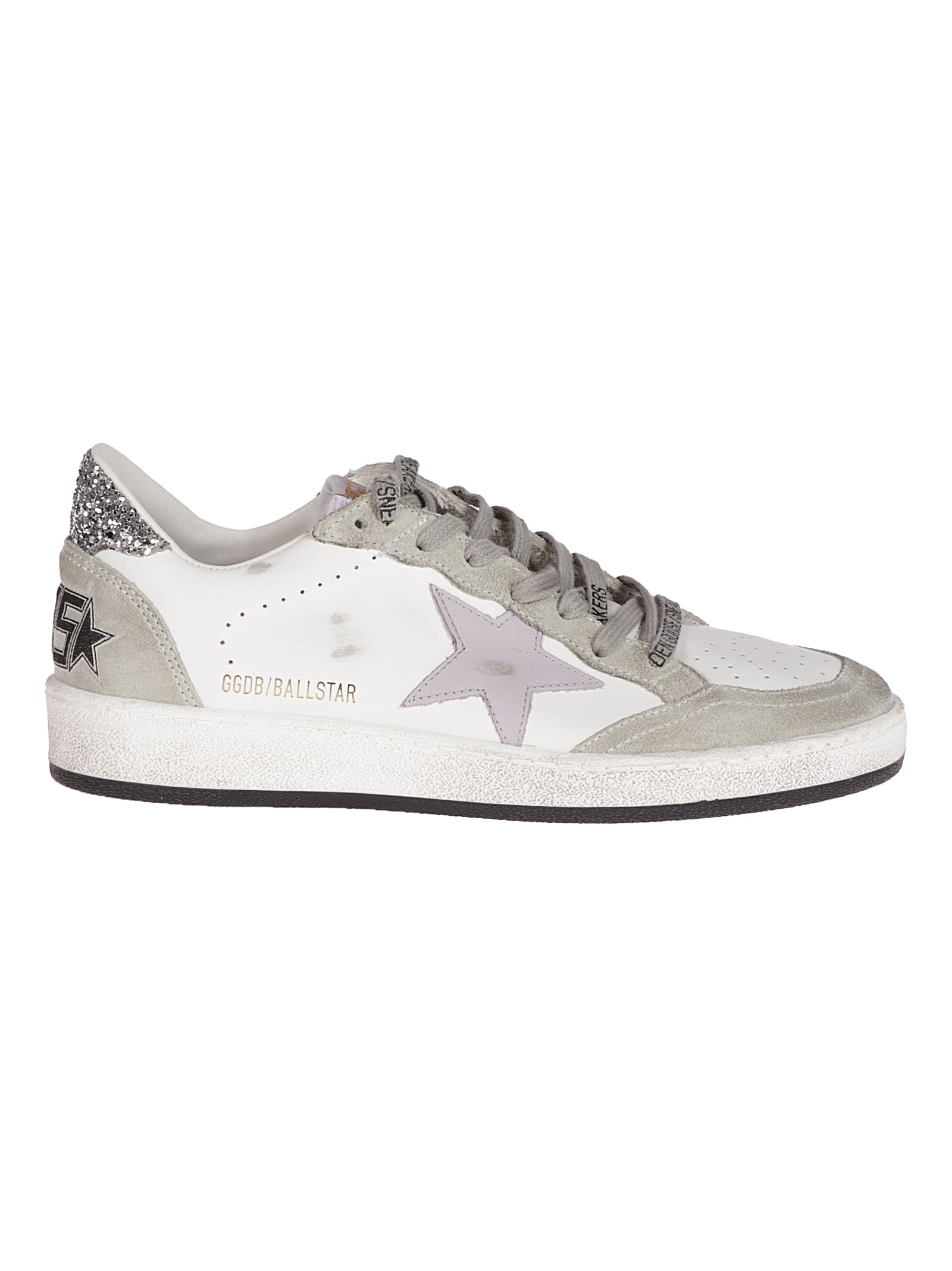 Golden Goose Ballstar Leather Upper And Star Nylon Tongue Suede