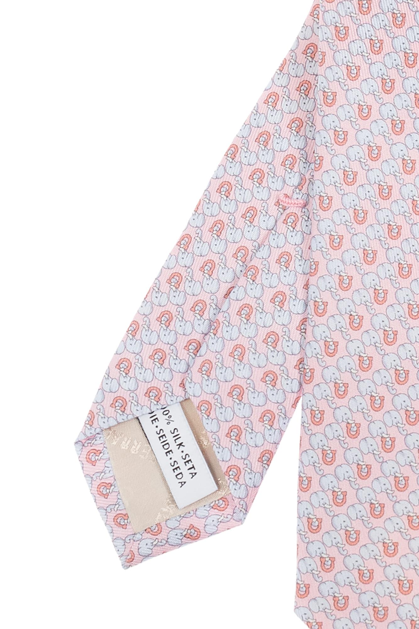 Ferragamo Silk Tie In Pink