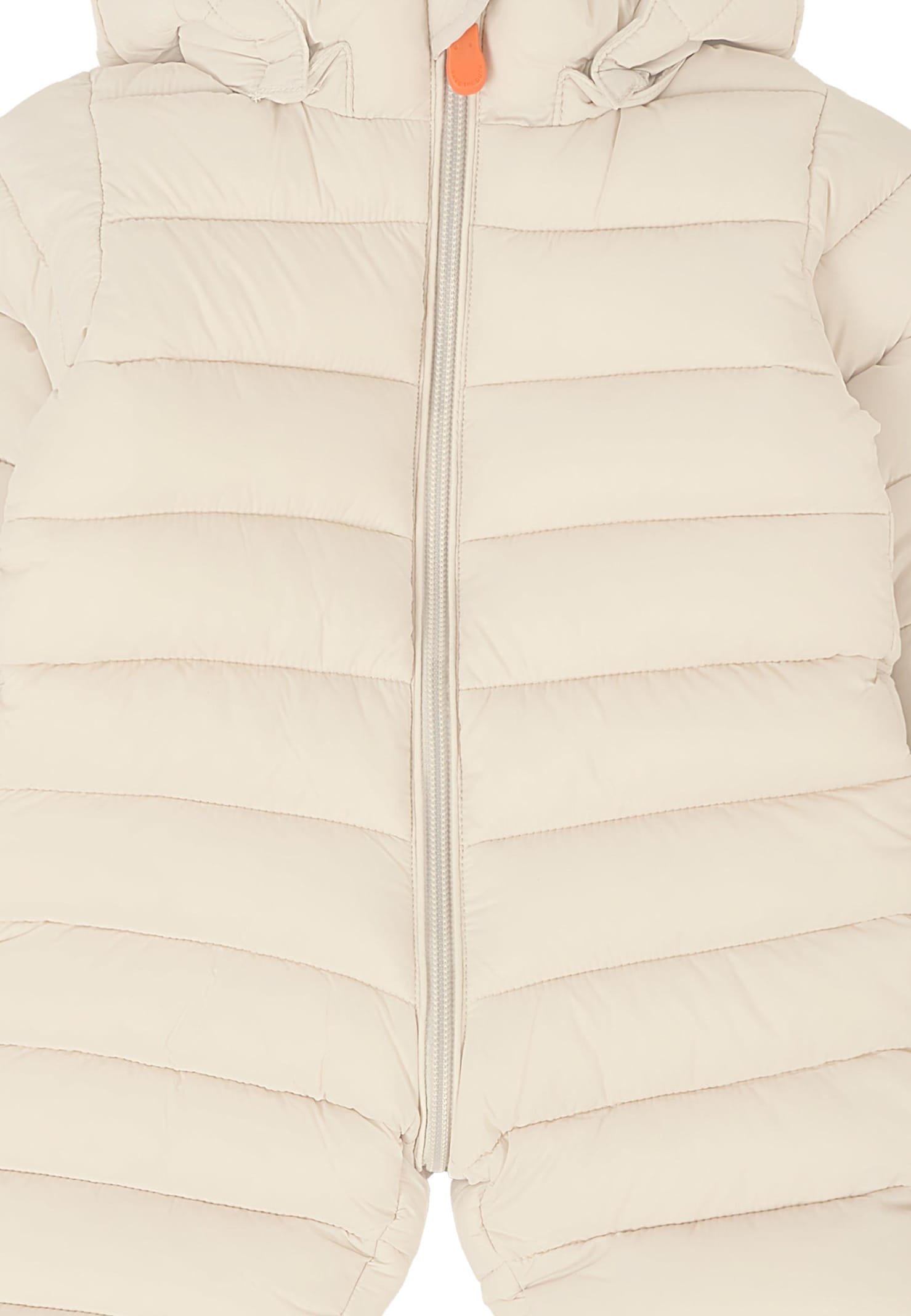 Save The Duck Beige Down Jacket For Babykids With Logo In Neutral