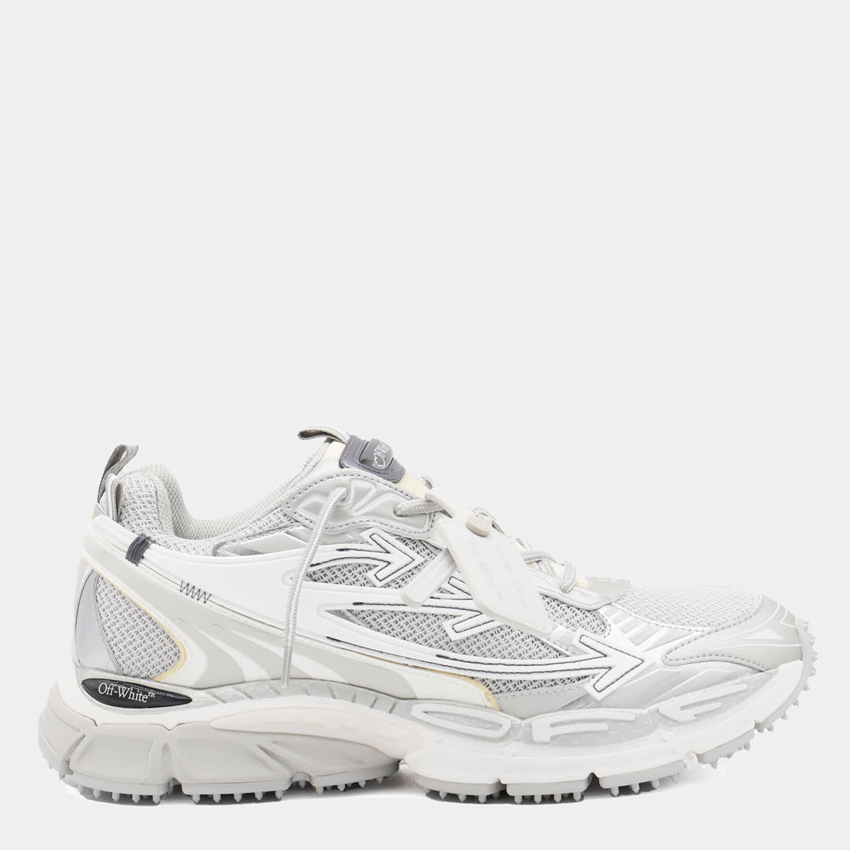 Shop Off-white White And Grey Be Right Back Sneakers In Back Grey