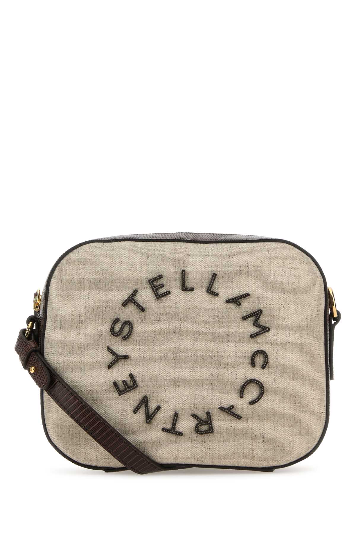 Shop Stella Mccartney Cappuccino Canvas Crossbody Bag In Birch