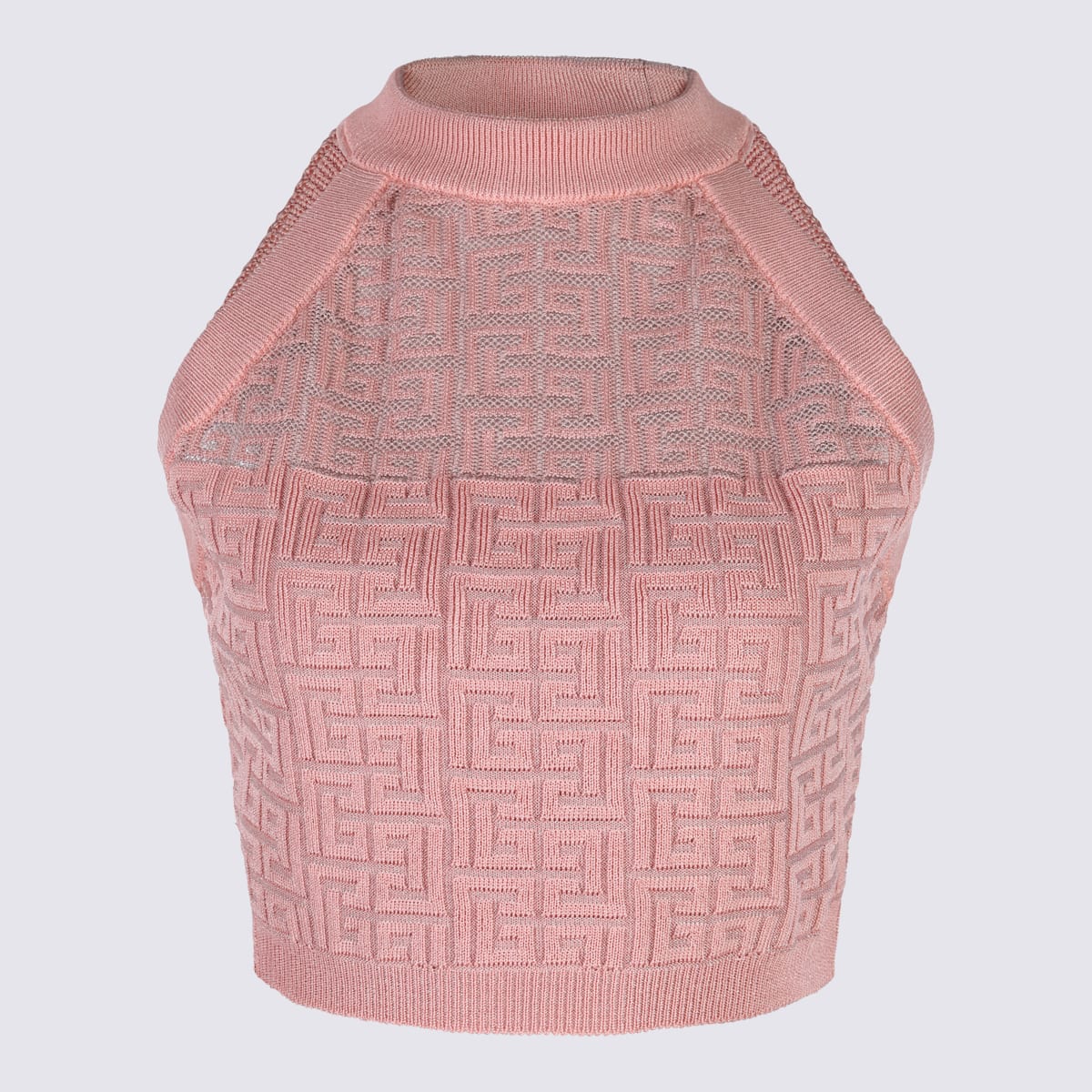 Shop Balmain Pink Viscose Top