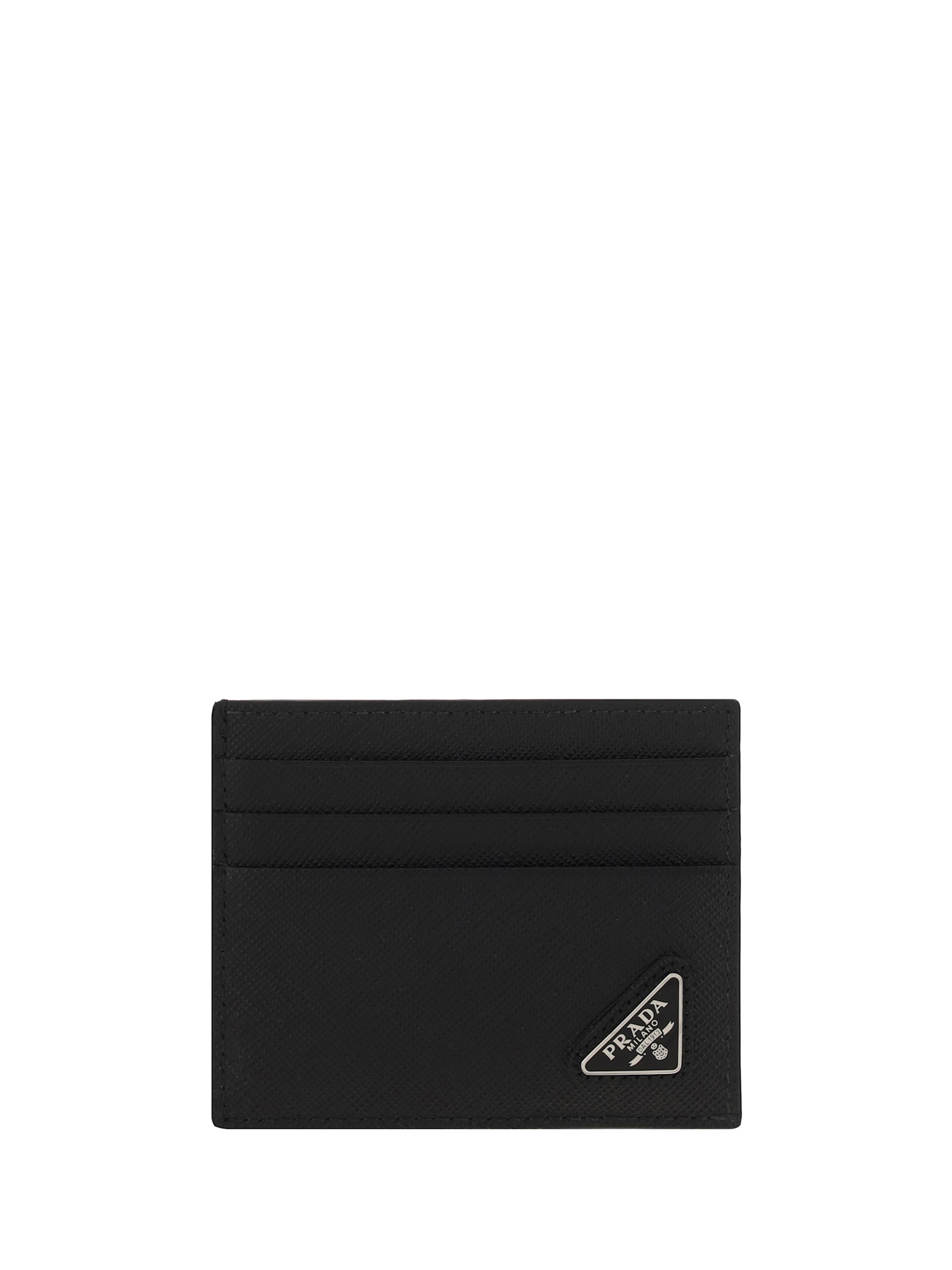 Shop Prada Card Holder In Nero