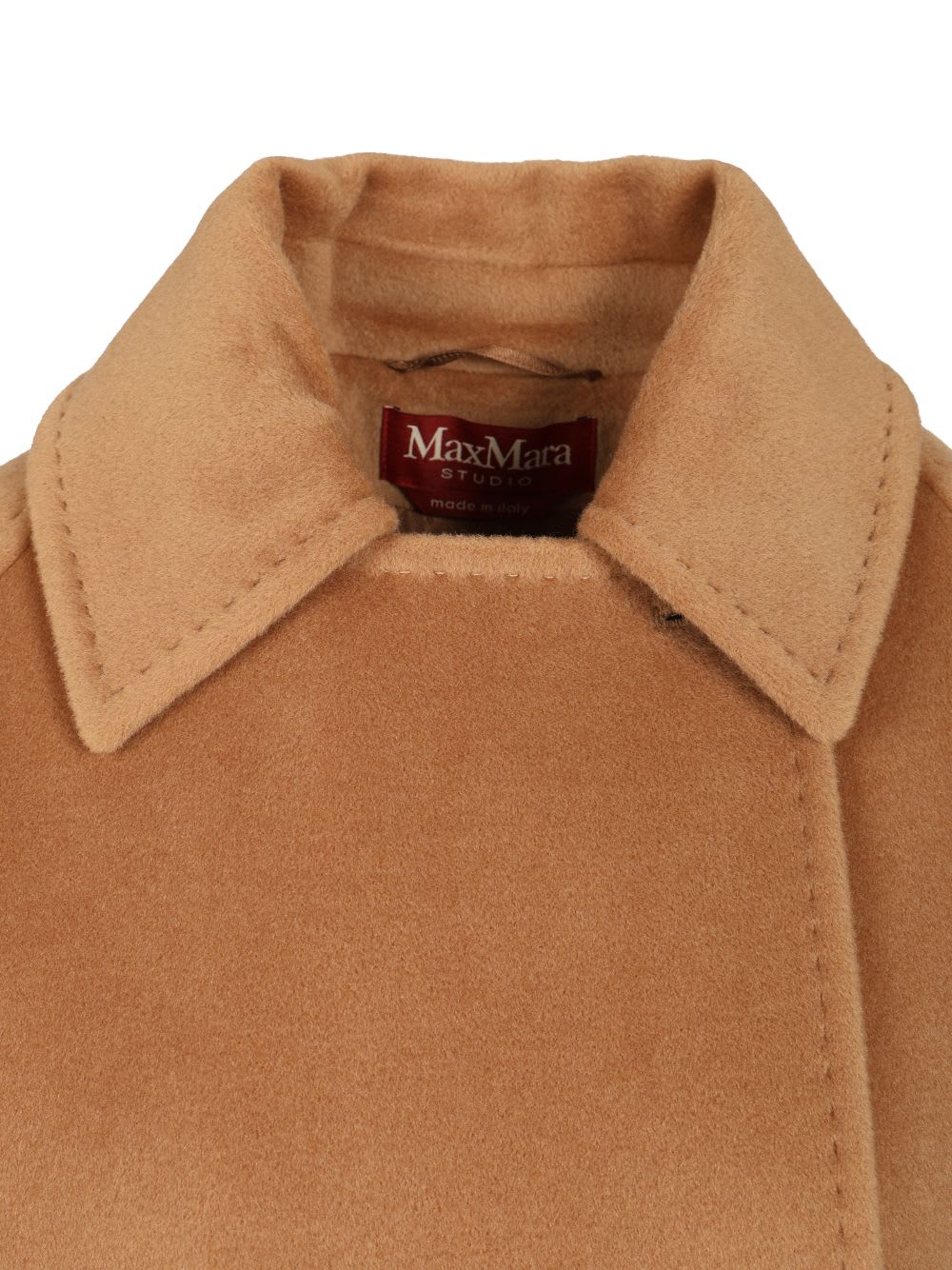 Max Mara Double-breasted Wool Pea Coat In Brown