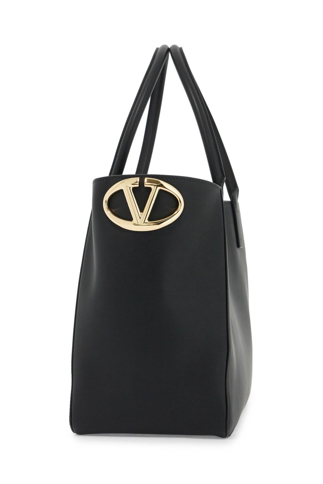 Shop Valentino Vlogo Signature Top Handle Bag In Black