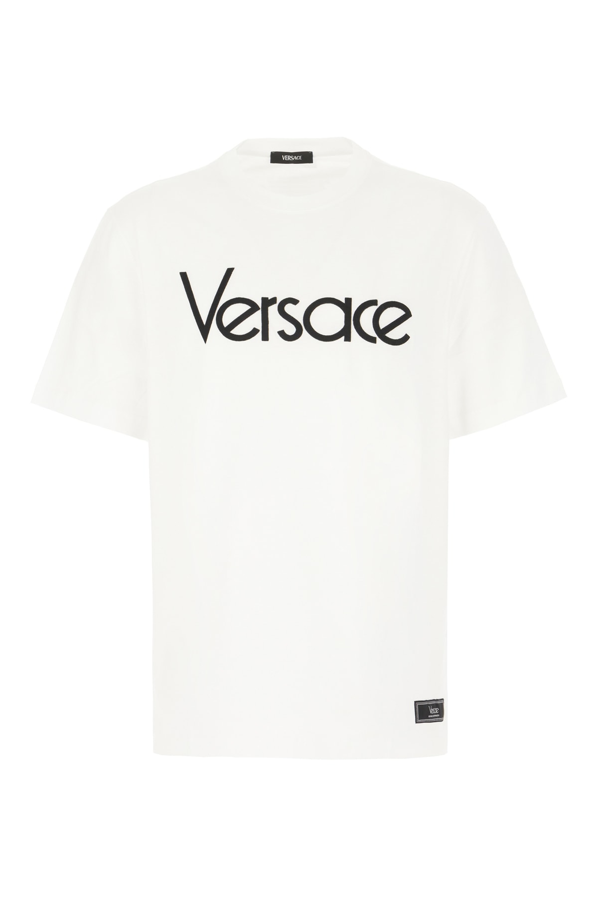 Versace White Cotton T-shirt In Optical White