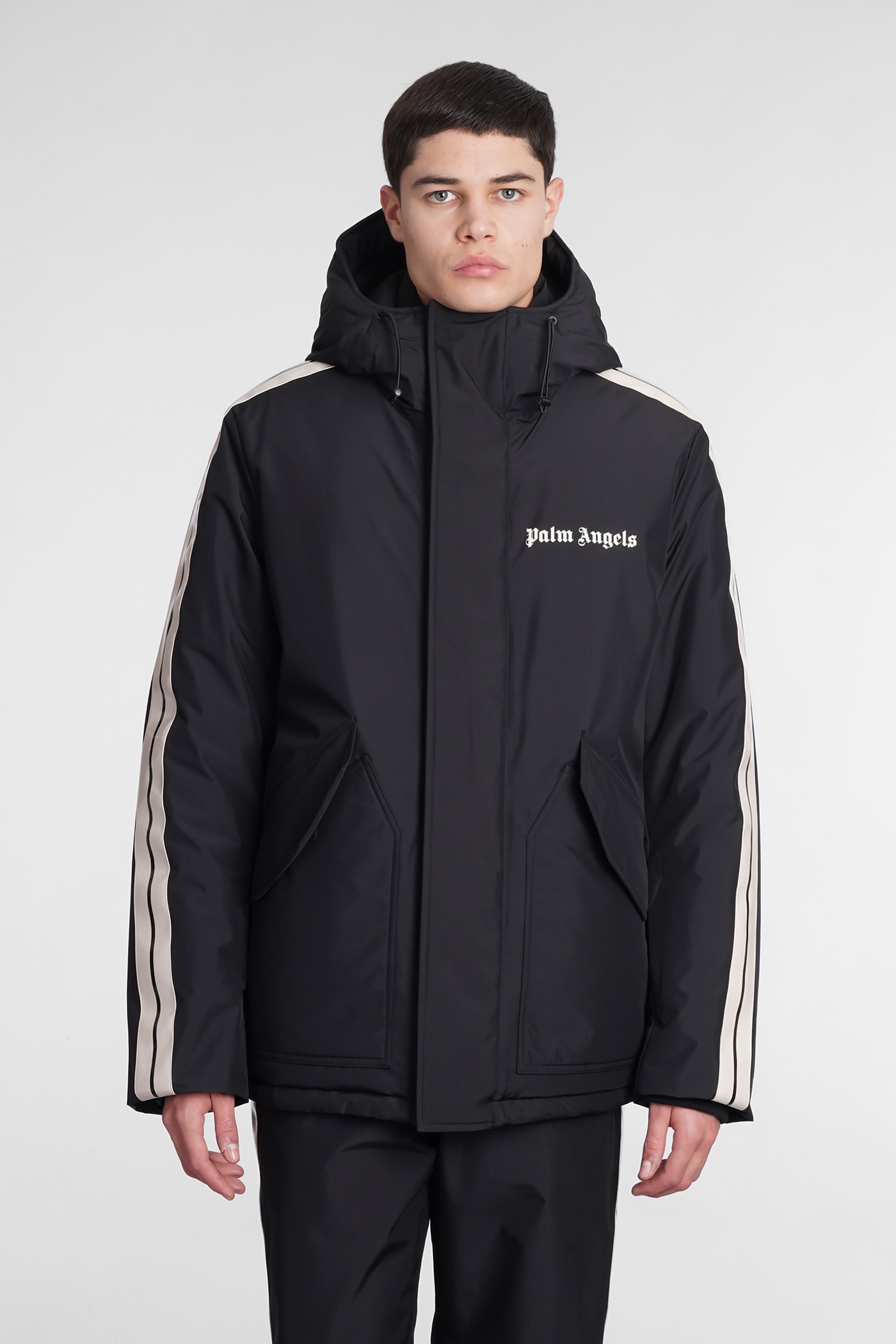 Palm Angels Puffer In Black Polyester
