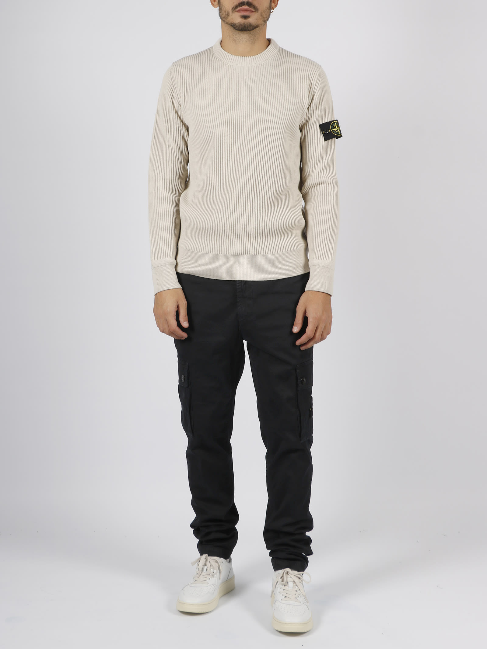 Shop Stone Island Slim Cargo Pants In Blue