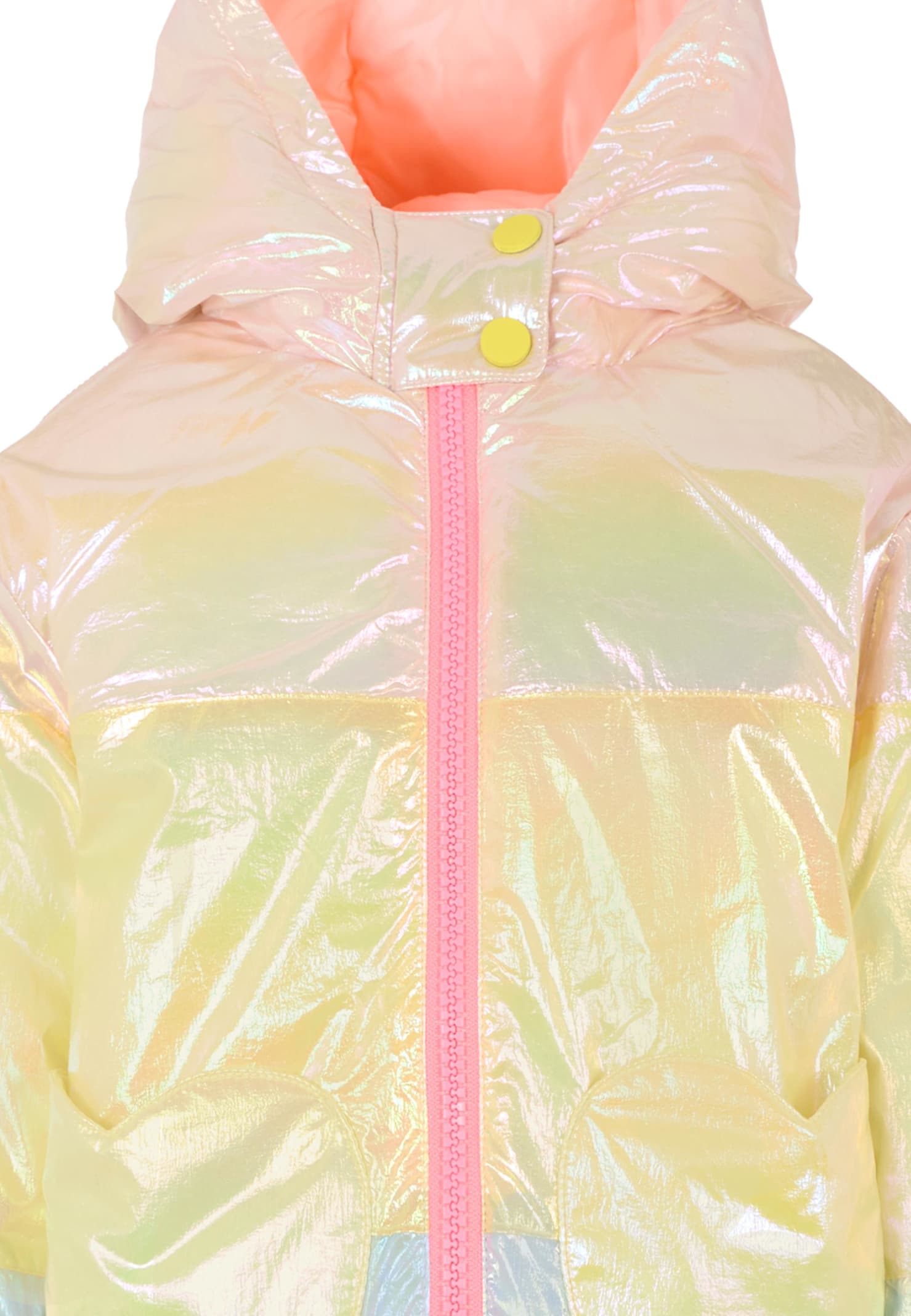 Billieblush Multicolor Down Jacket For Girl With Hearts In Multi
