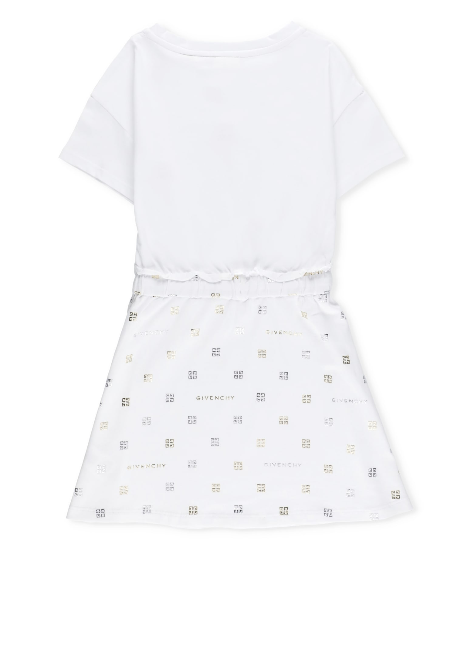 Shop Givenchy Dress With Logo In Bianco