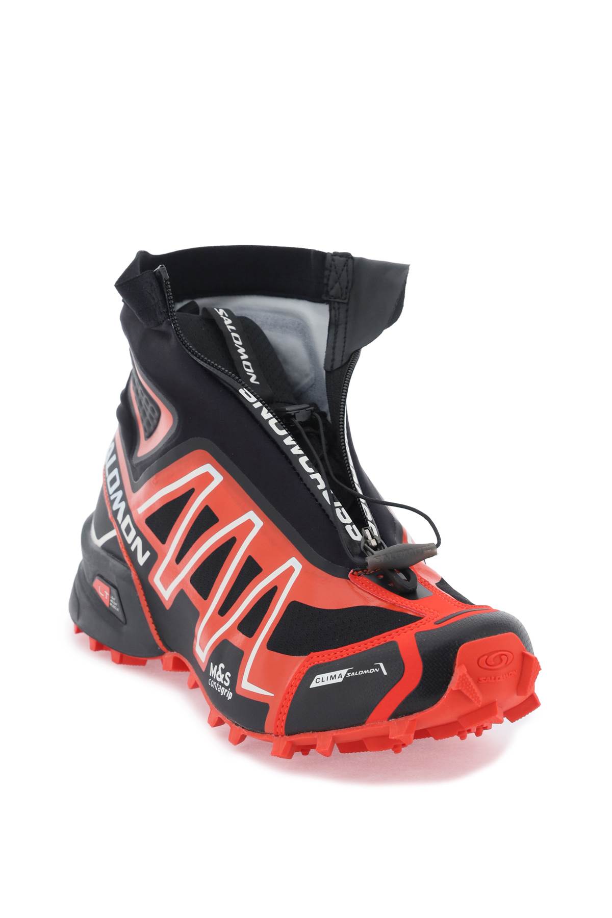 Shop Salomon Snowcross Sneakers In Black Fiery Red Vanilla Ice (black)