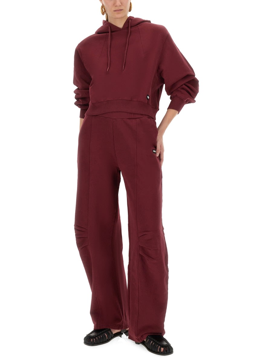 Rotate Birger Christensen Rotate Birgerchristensen Terry Back Hoodie In Burgundy