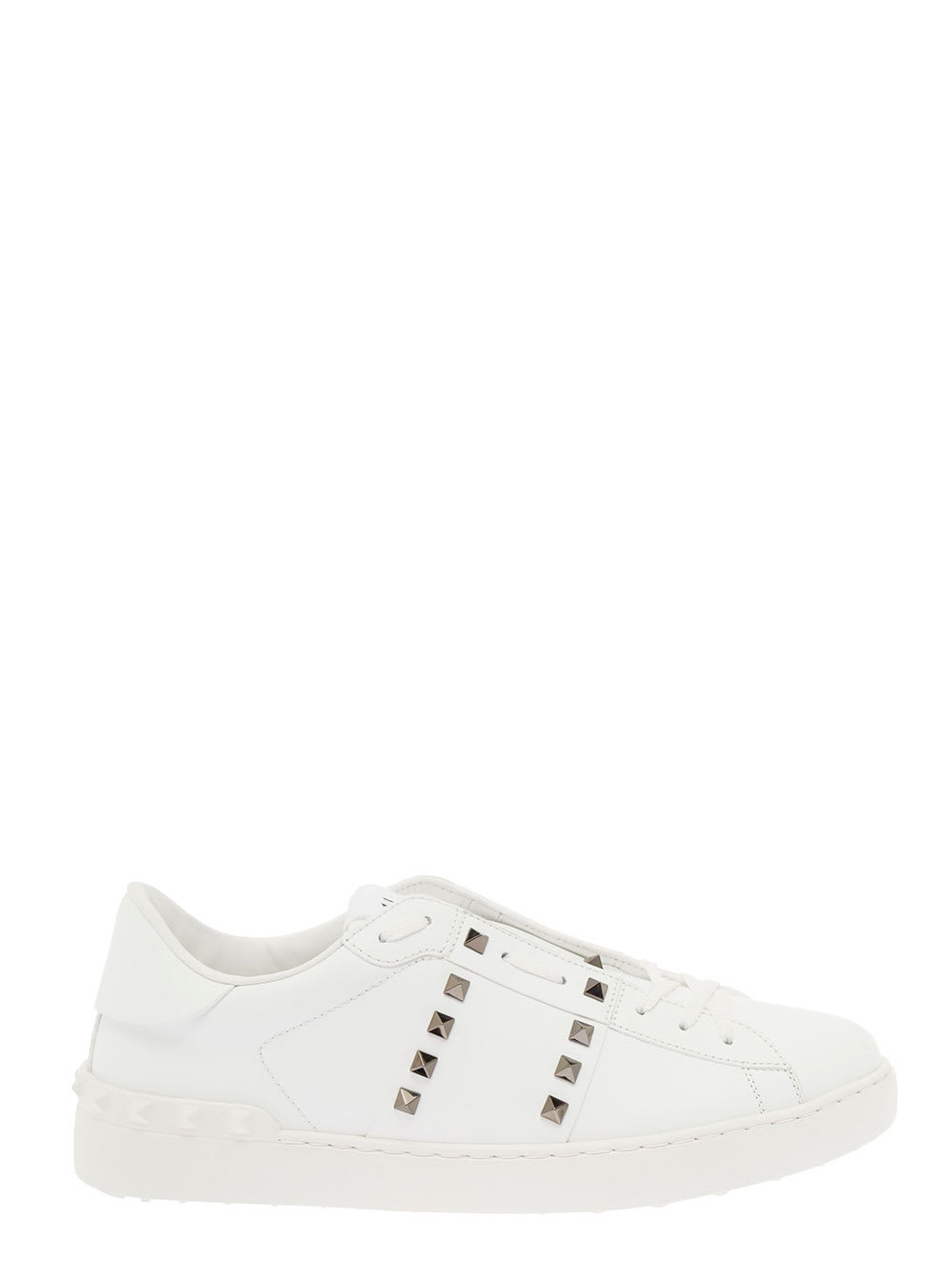 Valentino Garavani Rockstud Untitled White Leather Sneakers Valentino Man