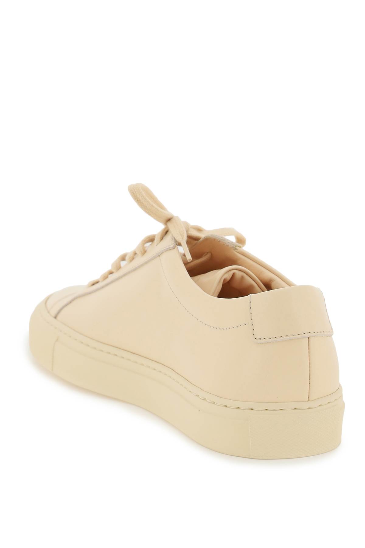 Shop Common Projects Original Achilles Leather Sneakers In Apricot (pink)