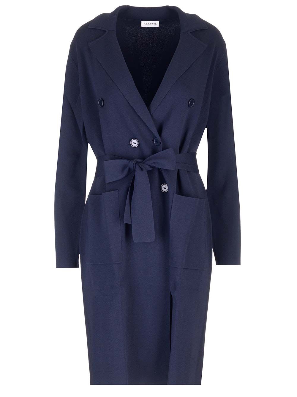 Parosh Blue Viscose Coat