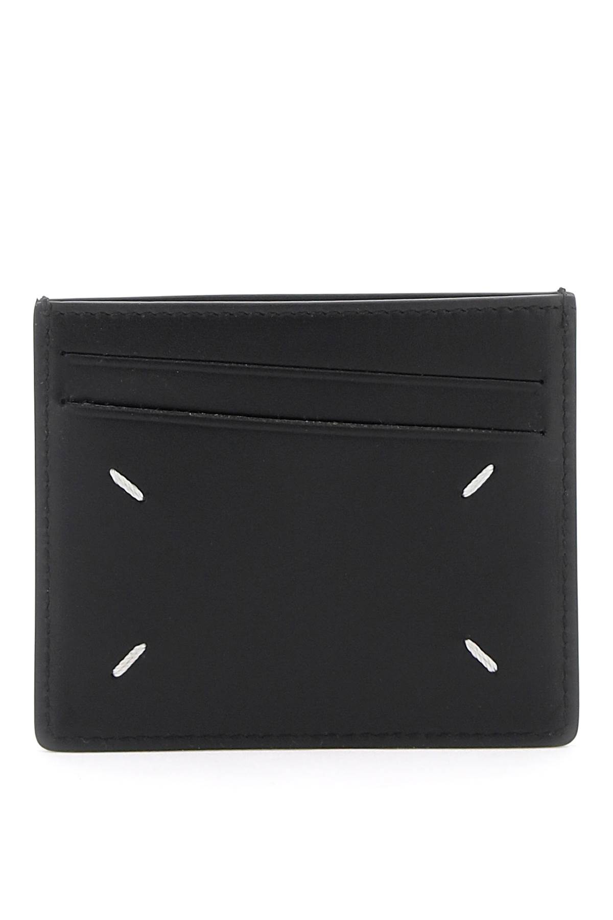 Maison Margiela Leather Cardholder In Black