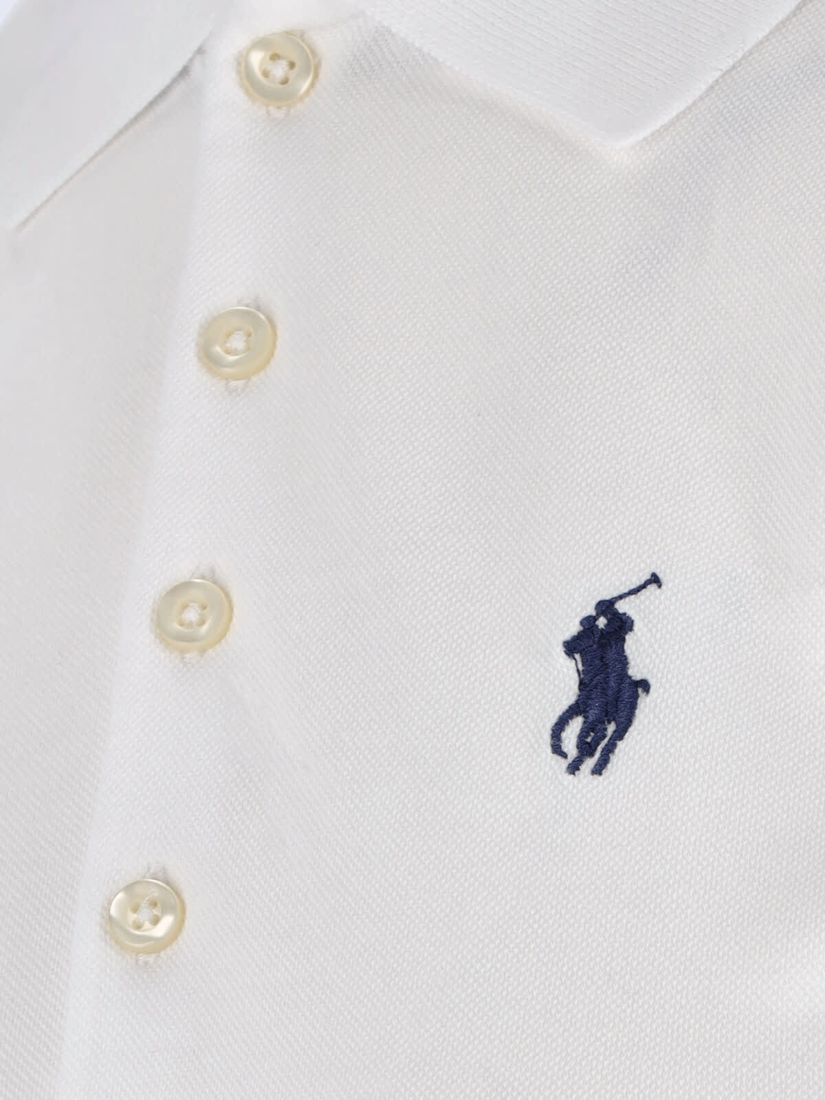Polo Ralph Lauren Logo Midi Dress In White
