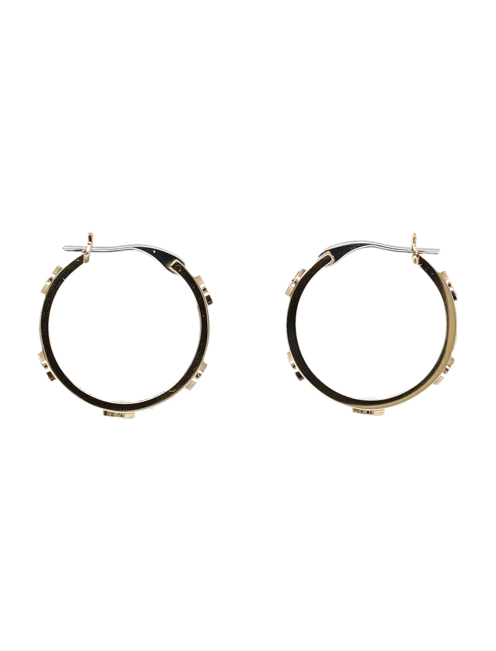 TORY BURCH SMALL MILLER STUD HOOP EARRING 