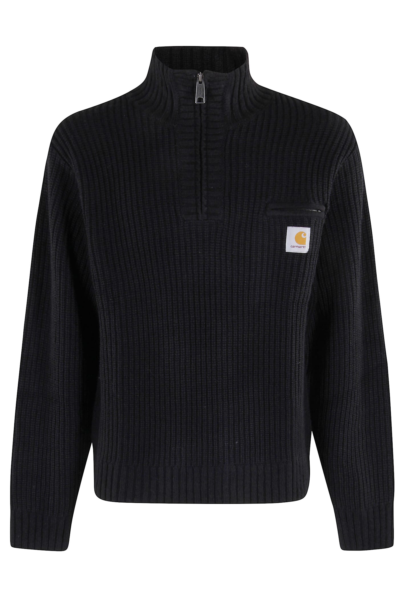 Carhartt Detroit Half Zip Acrylic Blend Sweater In Black