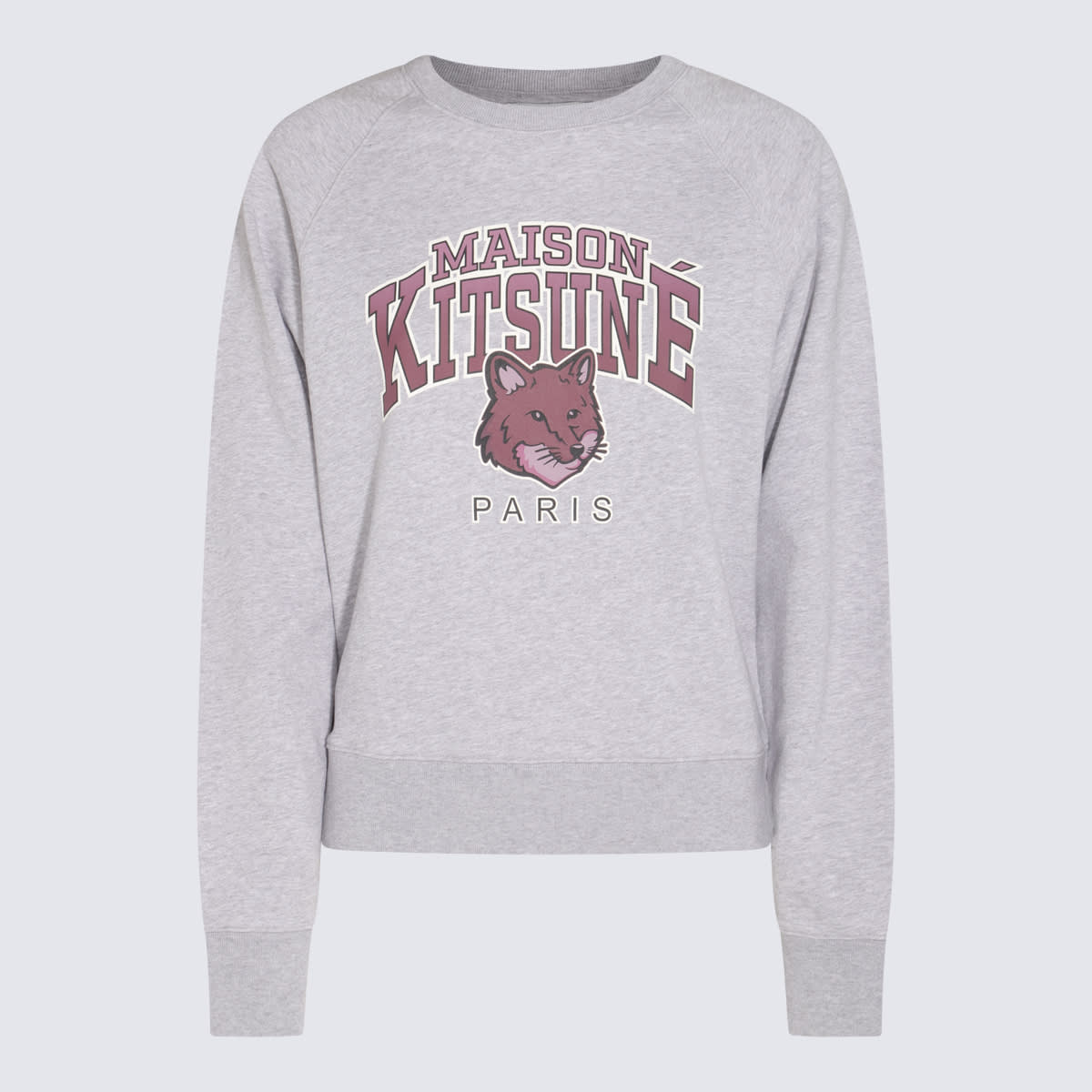 Maison Kitsuné Crewneck Sweatshirt With Logo Print In Blue