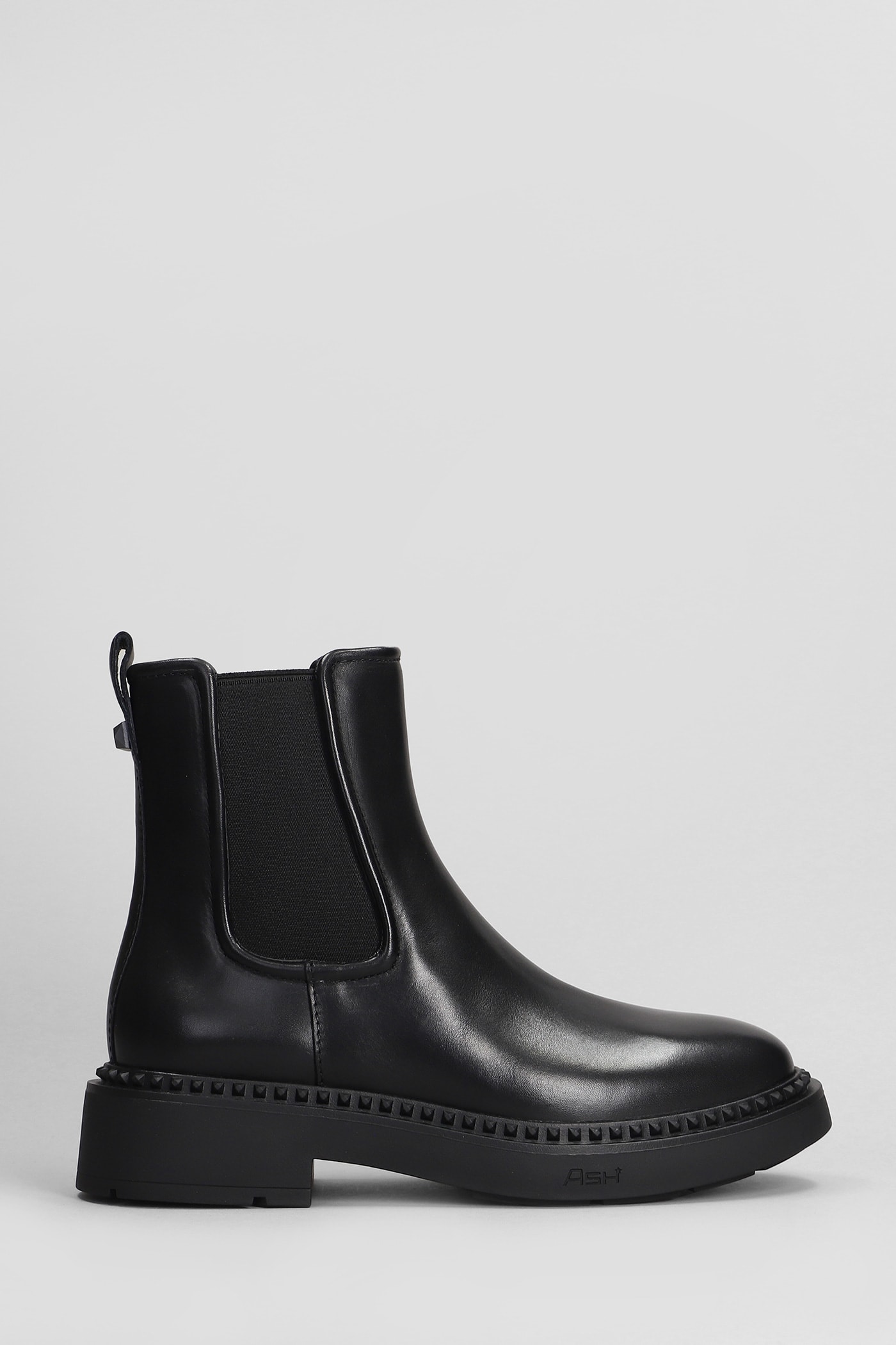 Madison Combat Boots In Black Leather