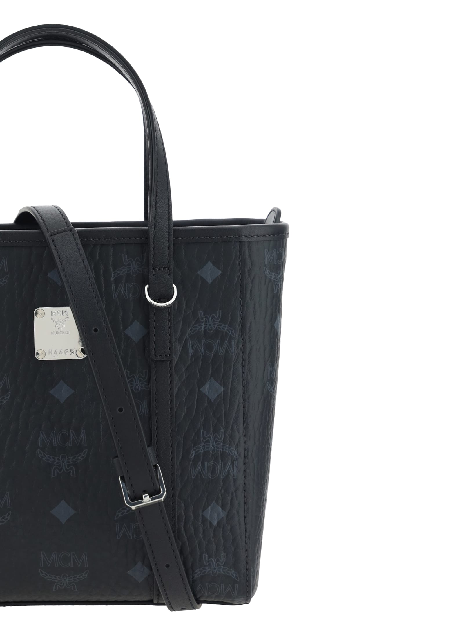 Shop Mcm Shopper Bag Mini In Black