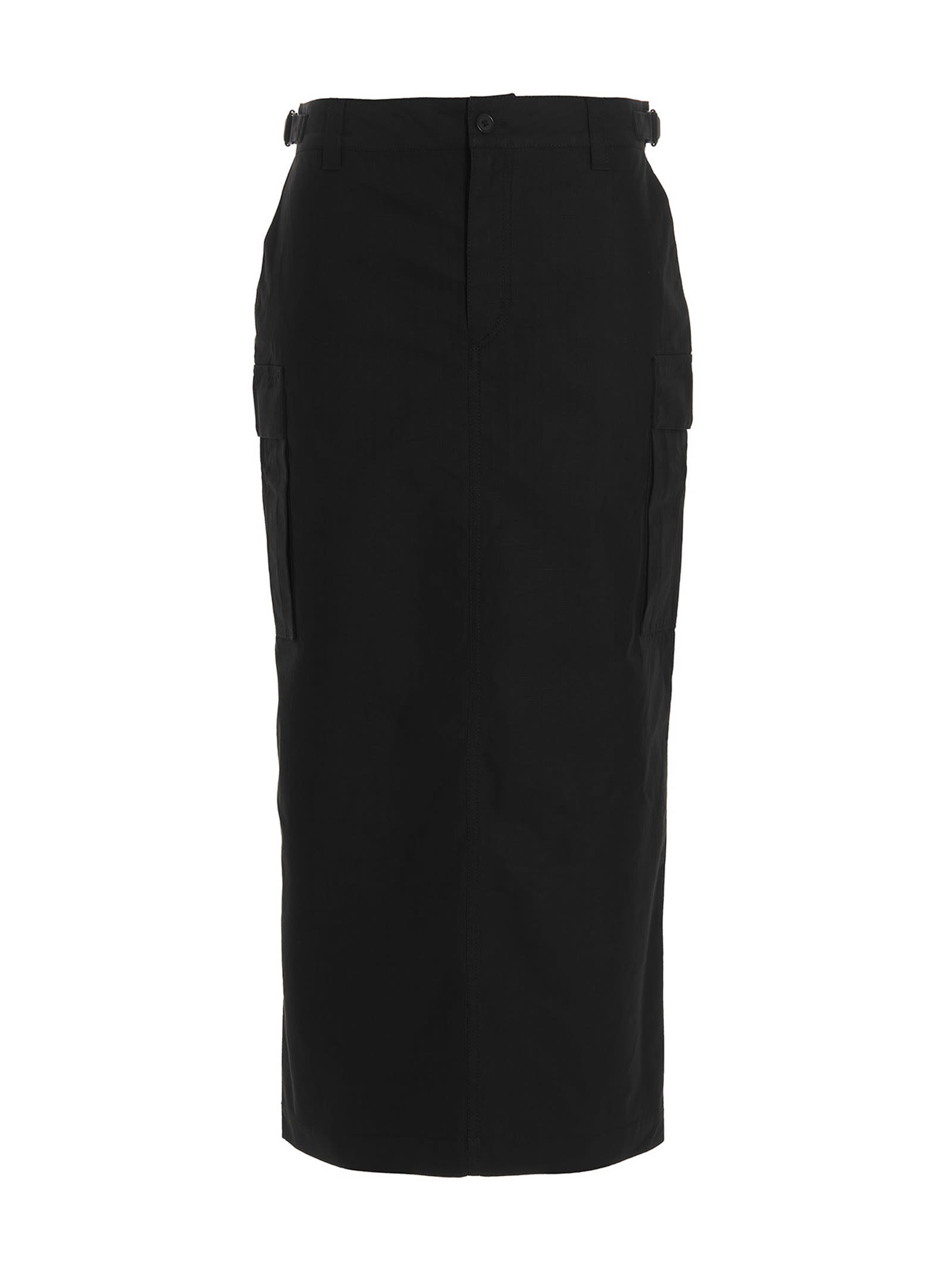 Shop Wardrobe.nyc Cargo Midi Skirt In Black