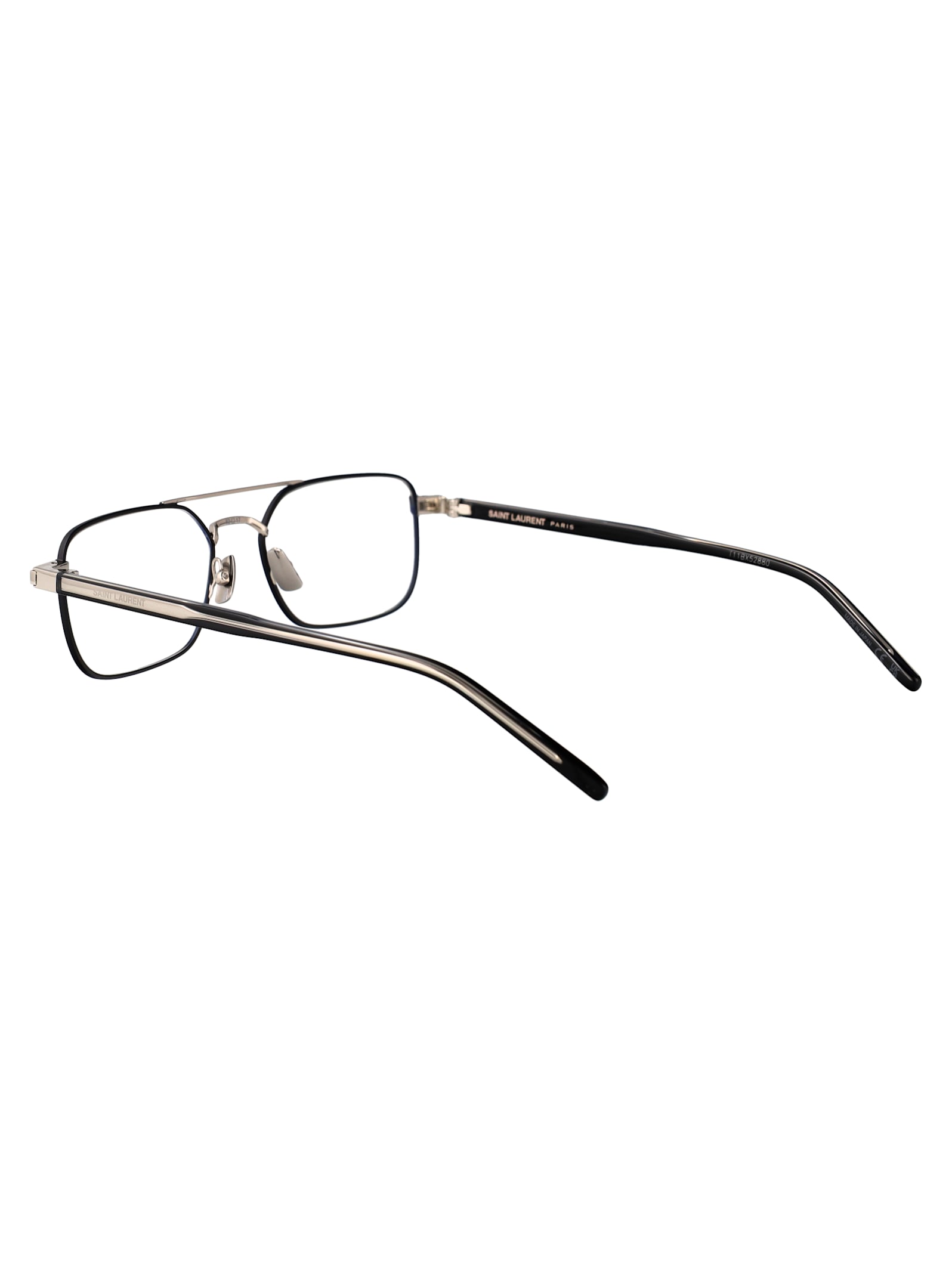Saint Laurent Sl 780 Glasses In Silver-crystal-transparent