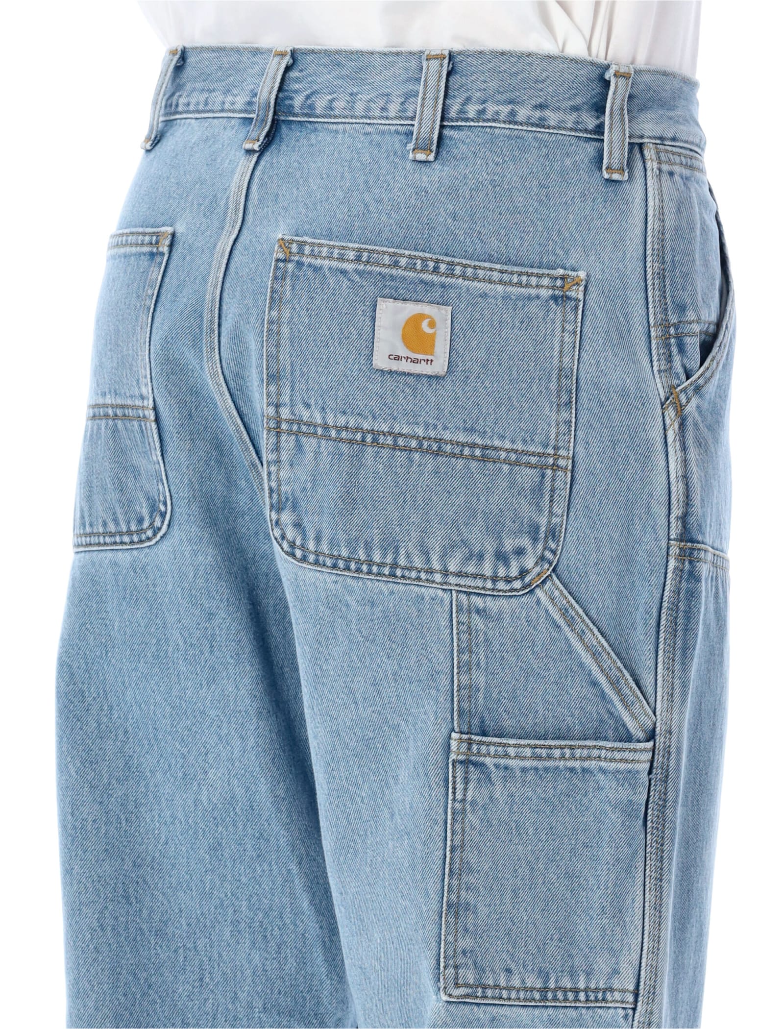 Carhartt Organic Cotton Jeans In Blue Stone Blitched