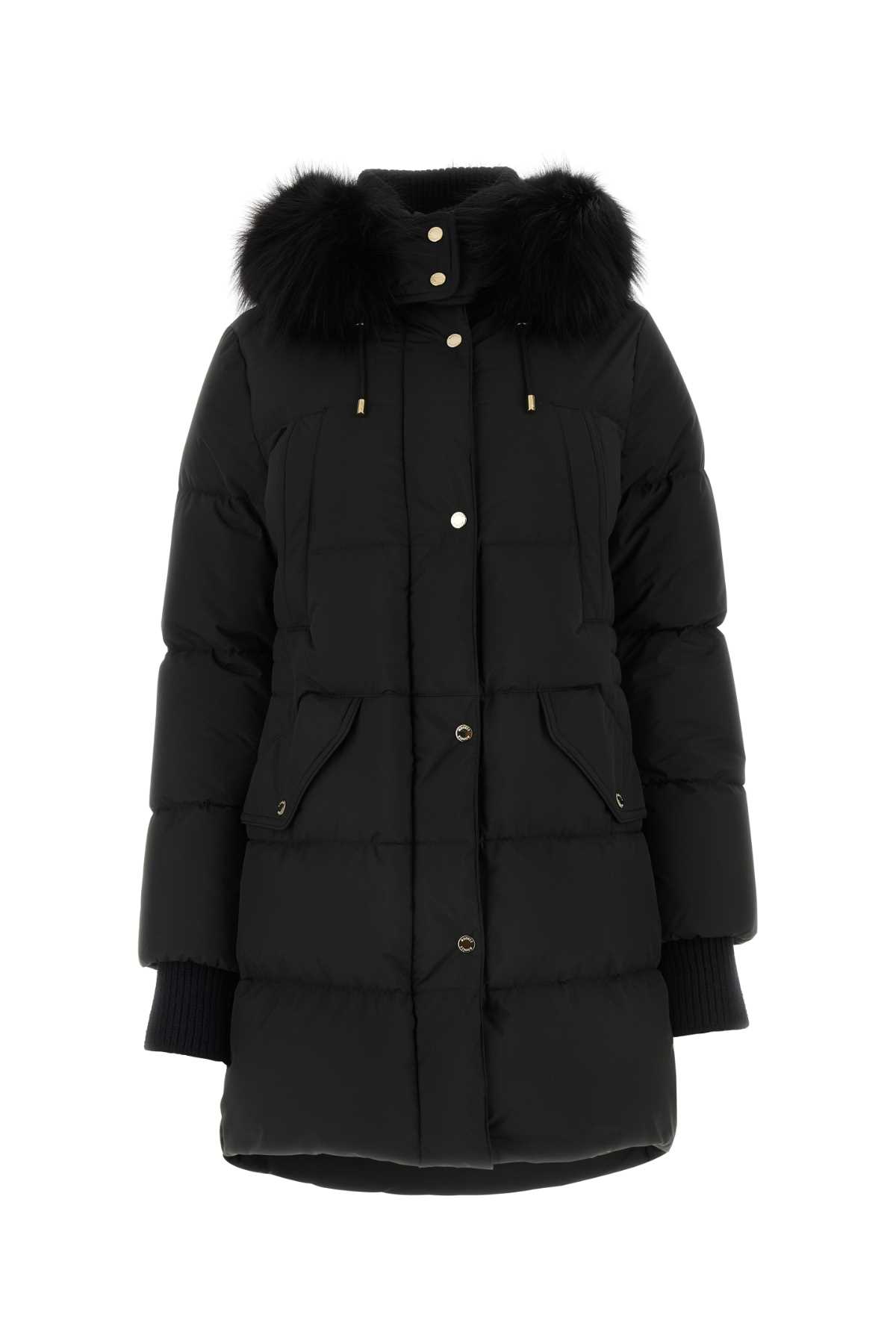 Shop Moorer Black Polyester Talassa Down Jacket In Nero