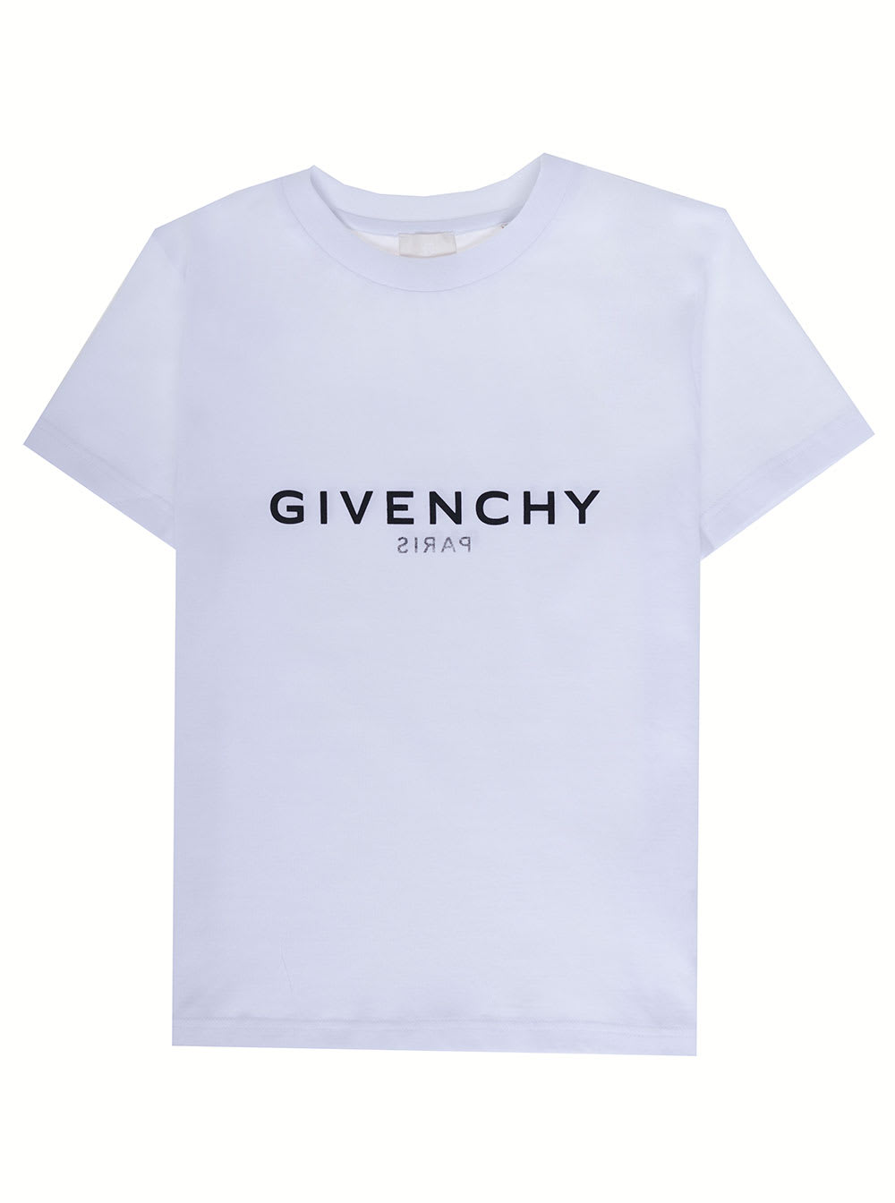 Givenchy Boy Cotton And White T-shirt With Logo