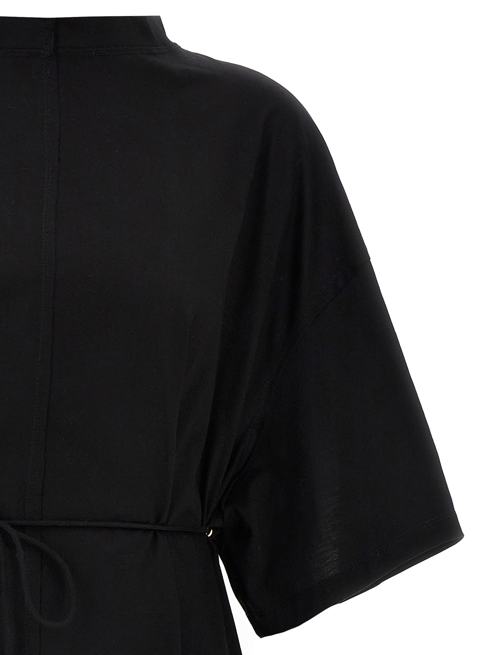 Di.la3 Pari' Asymmetric T-shirt In Black