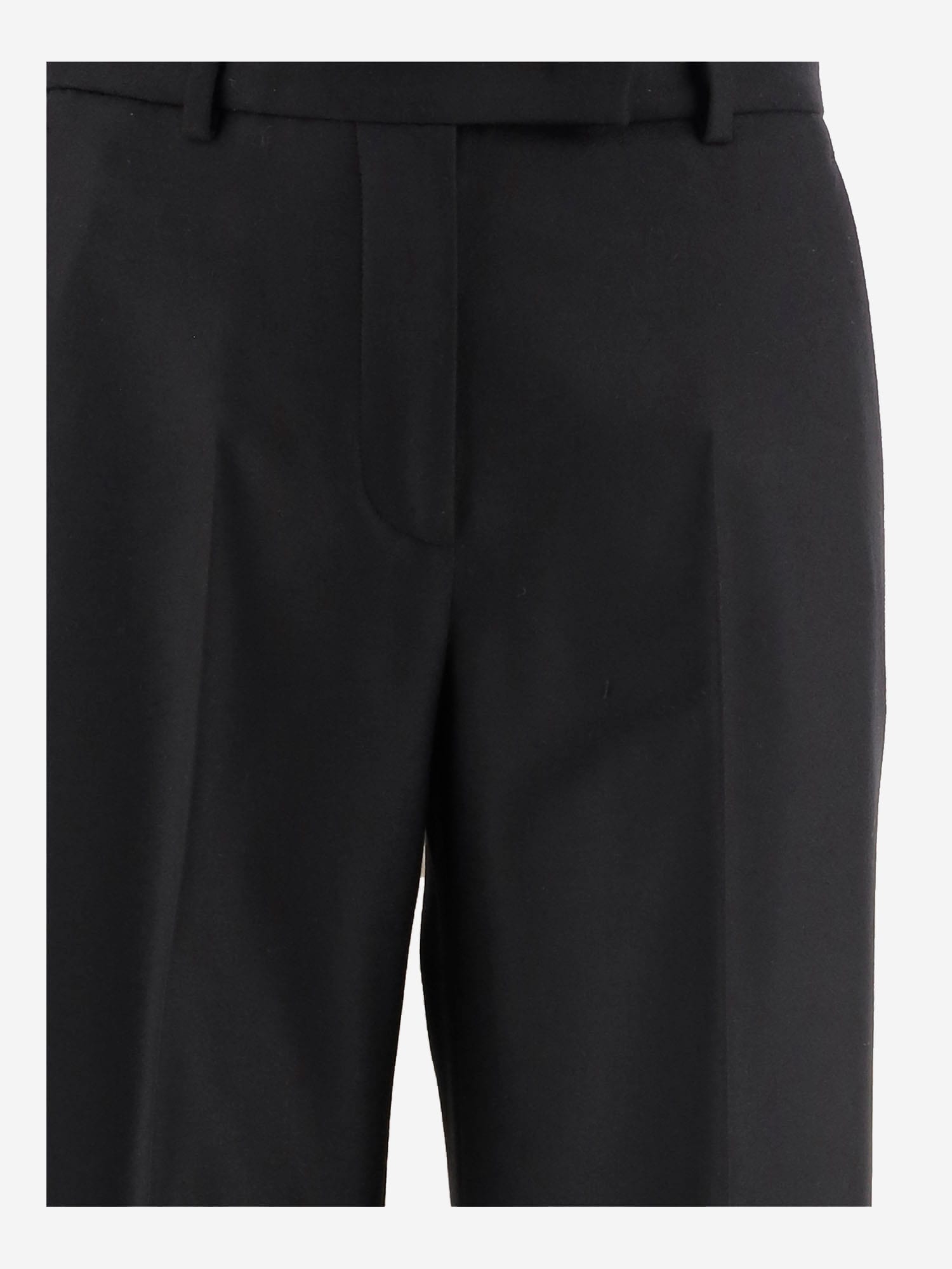 Ql2 Stretch Wool Trousers In Black