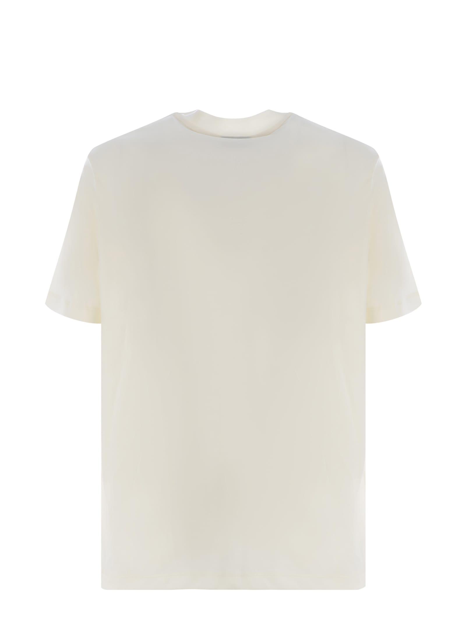 Shop Emporio Armani T-shirt  Made Of Cotton In Crema