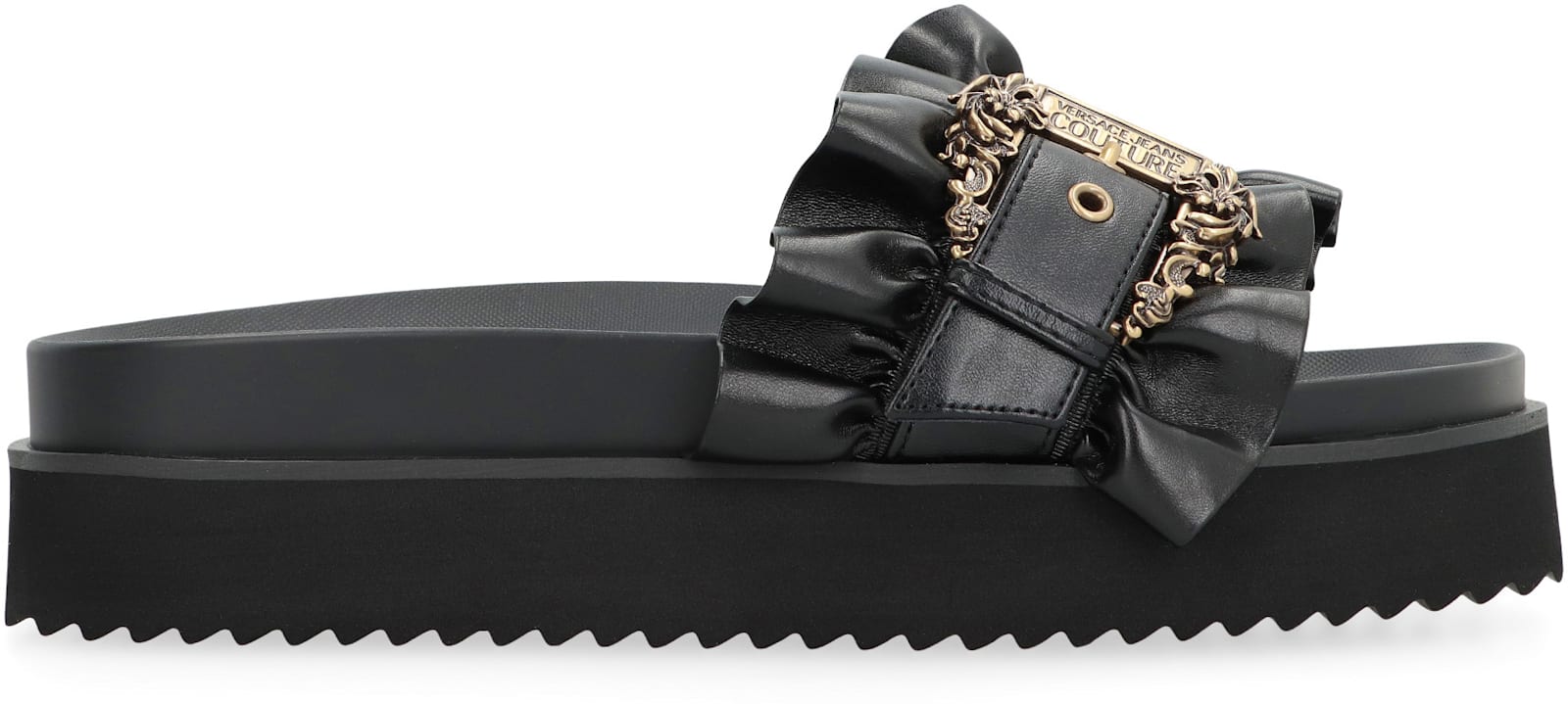 Versace Jeans Couture Arizona Rubber Slides In Black
