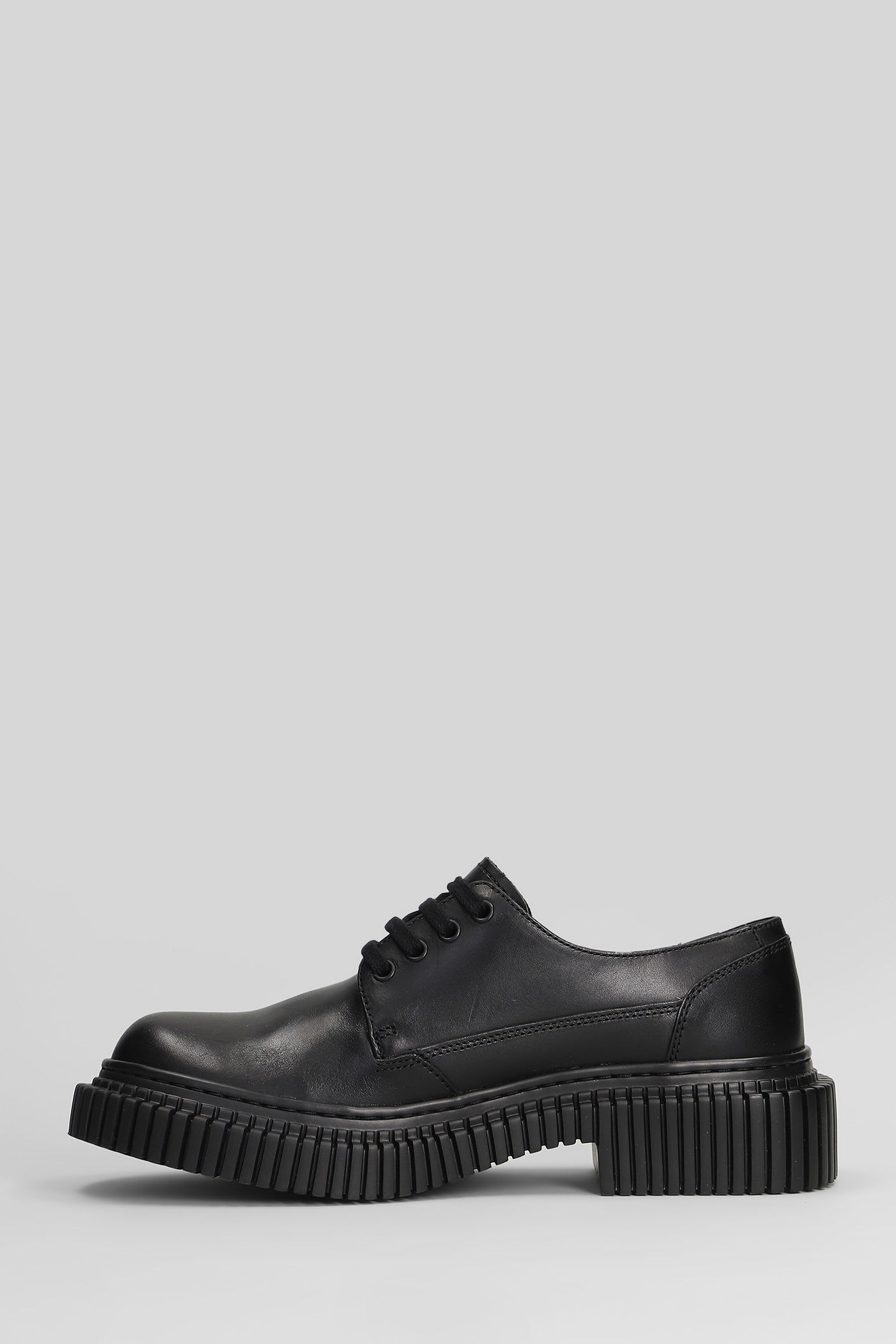 Camper Pix Berlin Leather Oxford Shoe In Black, Men's At Urban Outfitters In Animal Print