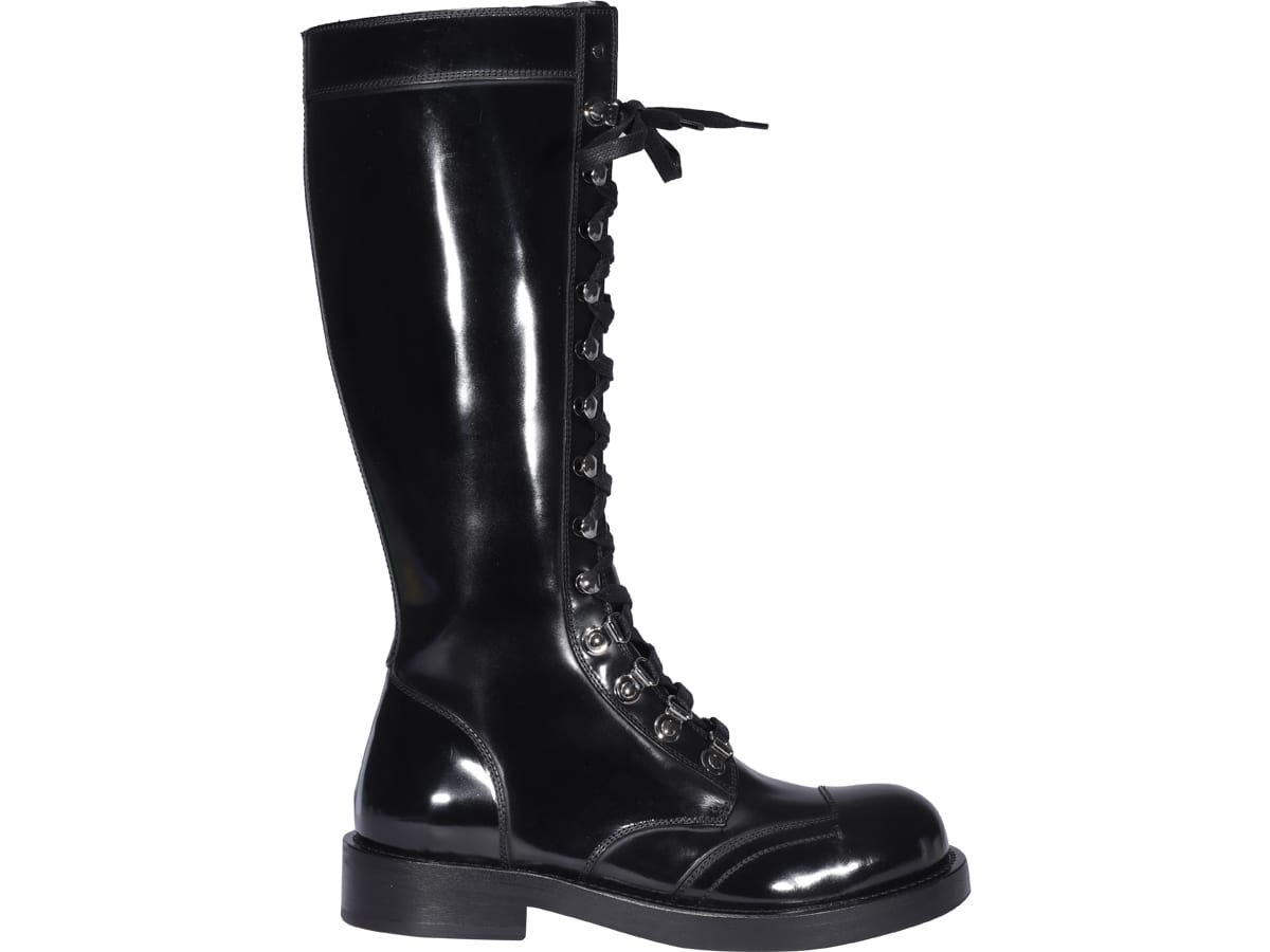Buy Dolce & Gabbana Distressed Calfskin Boots online, shop Dolce & Gabbana shoes with free shipping
