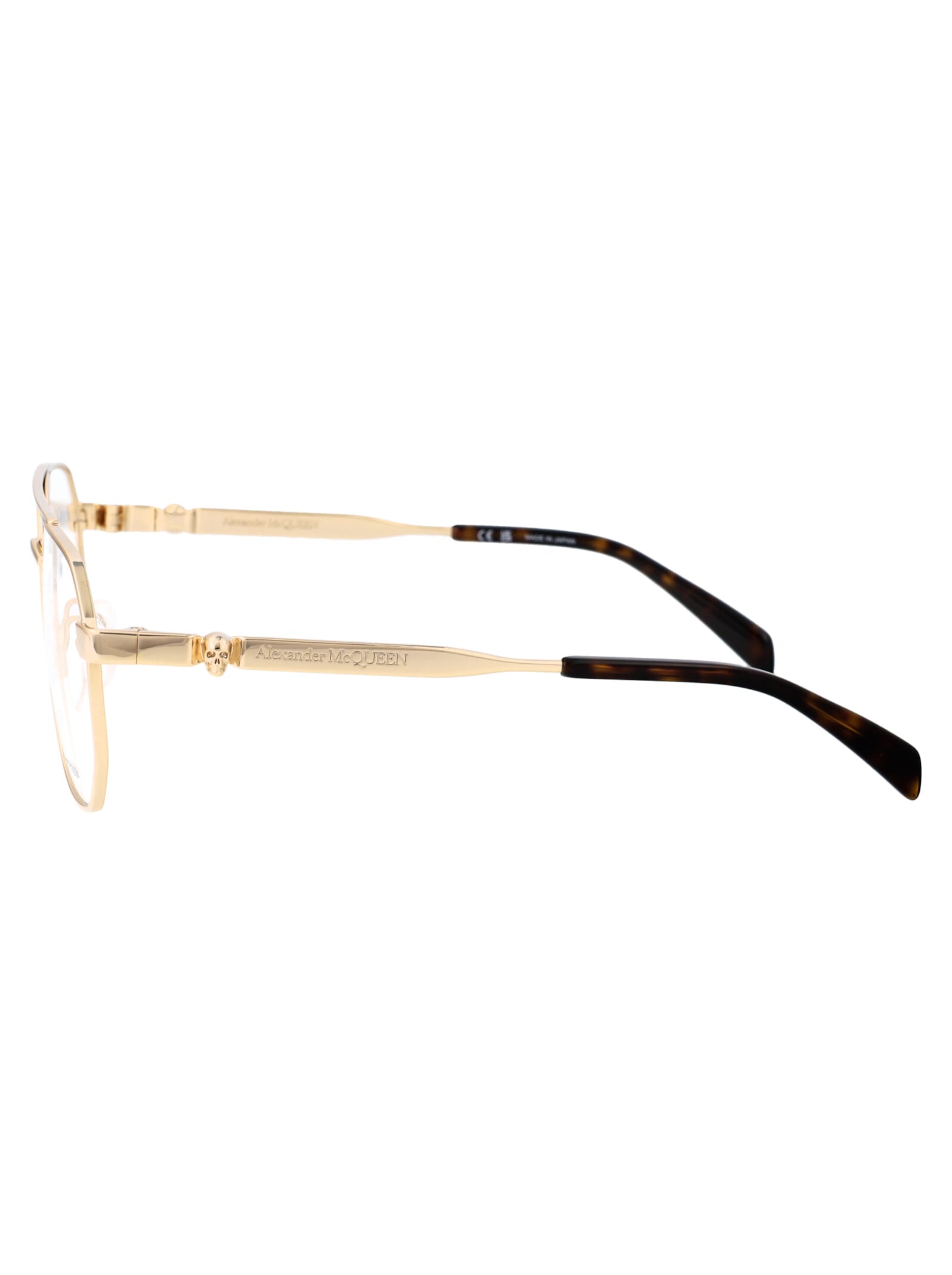 Alexander Mcqueen Am0459o Glasses In Gold