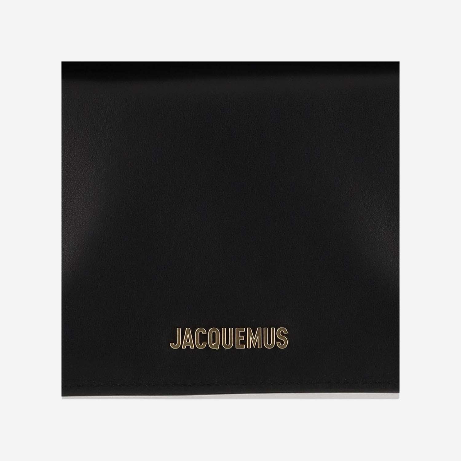 Jacquemus Women La Petite Pochette Rond Carre Nappa Leather Clutch Bag In Black