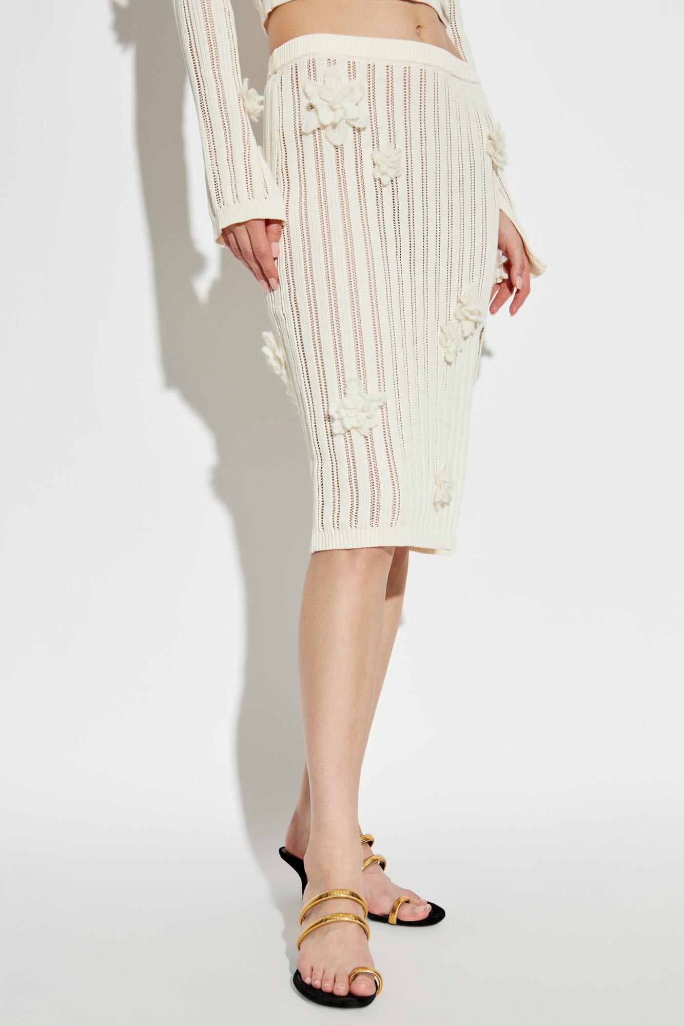 Casablanca White Skirt With Patches