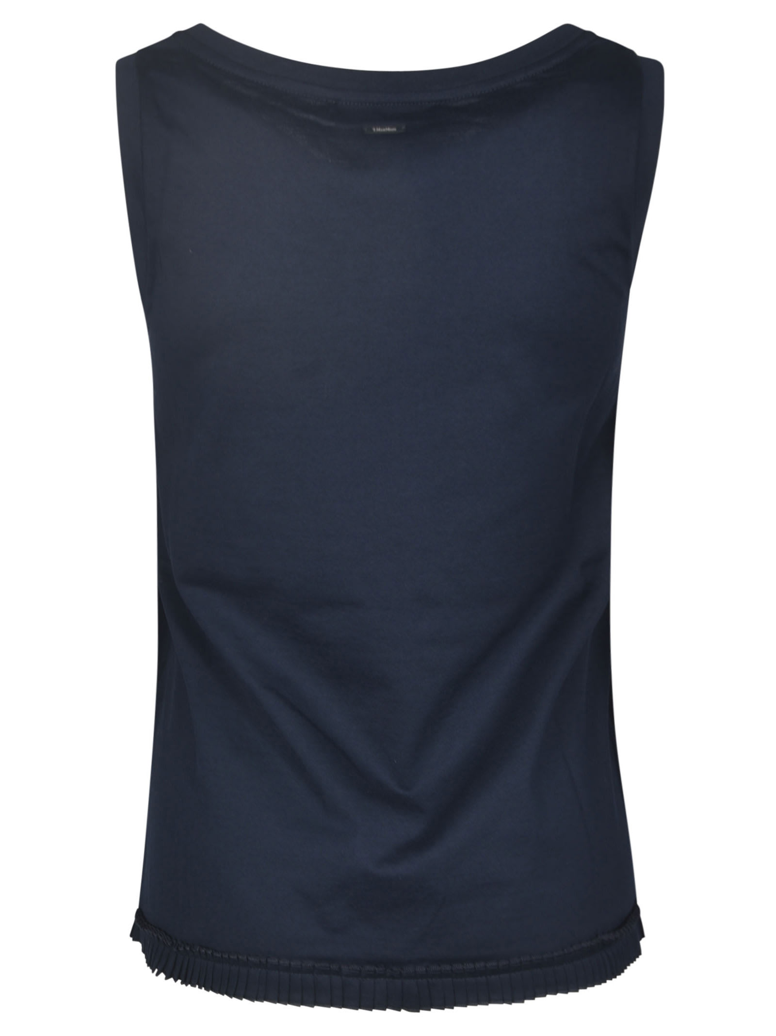 Shop 's Max Mara Racer Jersey Tank Top In Blu Scuro