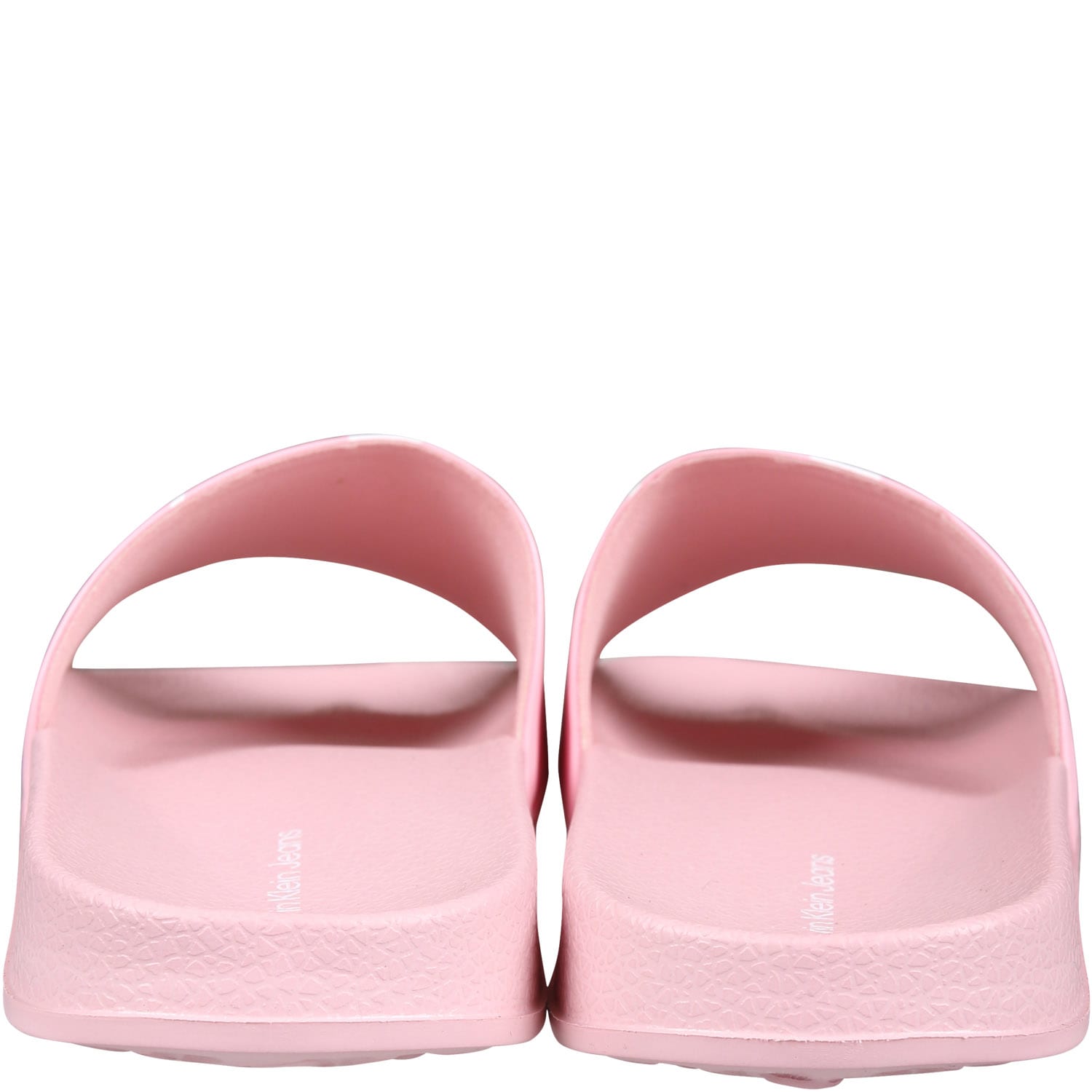 Shop Calvin Klein Pink Slippers For Girl With Logo
