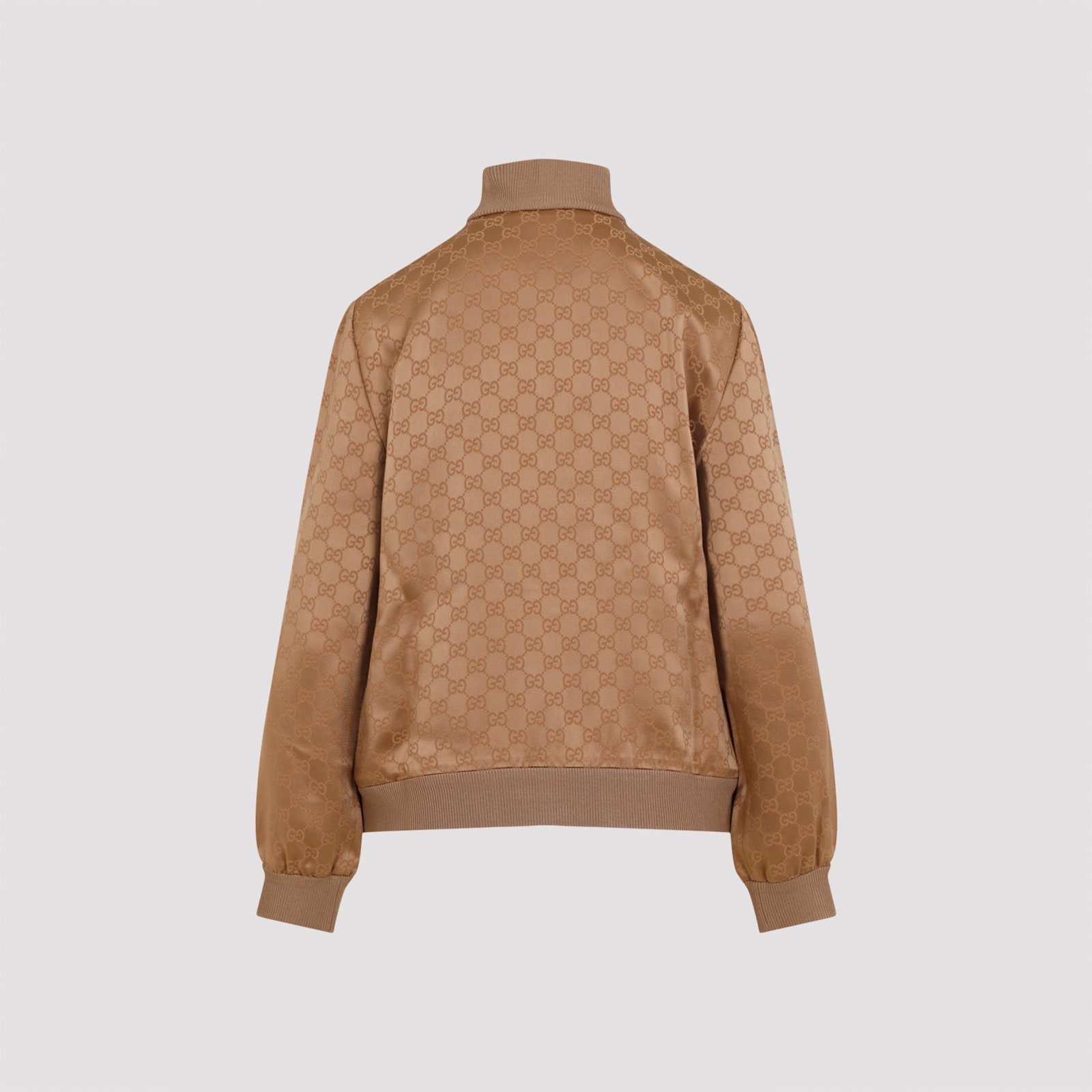 Shop Gucci Long Sleeves Hoodie Zipped Jacket In Vintage Camel