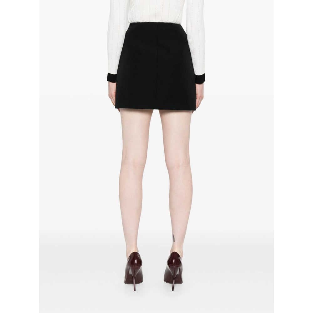 Balmain Virgin Wool Skirt In Black