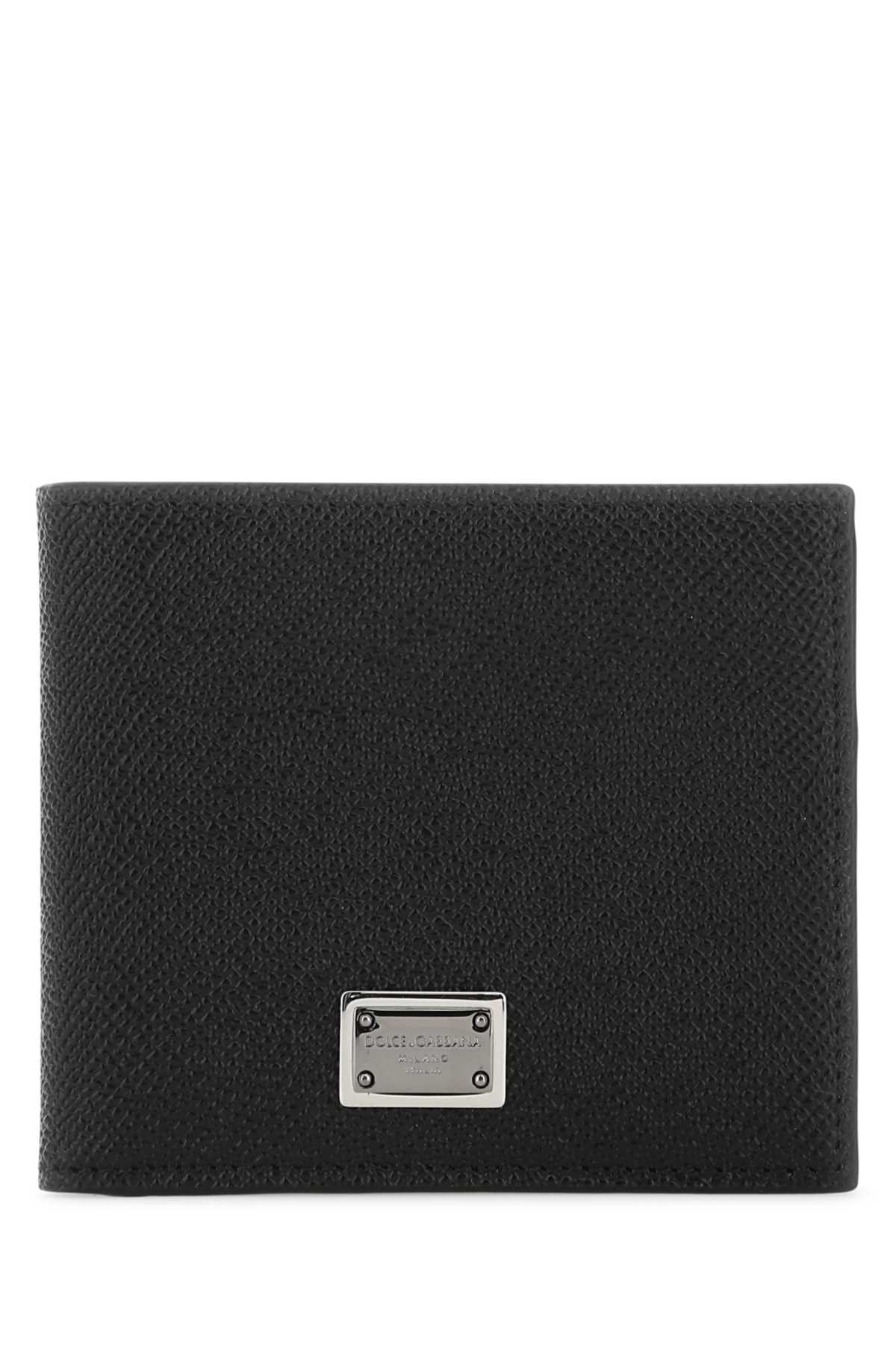 Shop Dolce & Gabbana Black Leather Wallet In 80999