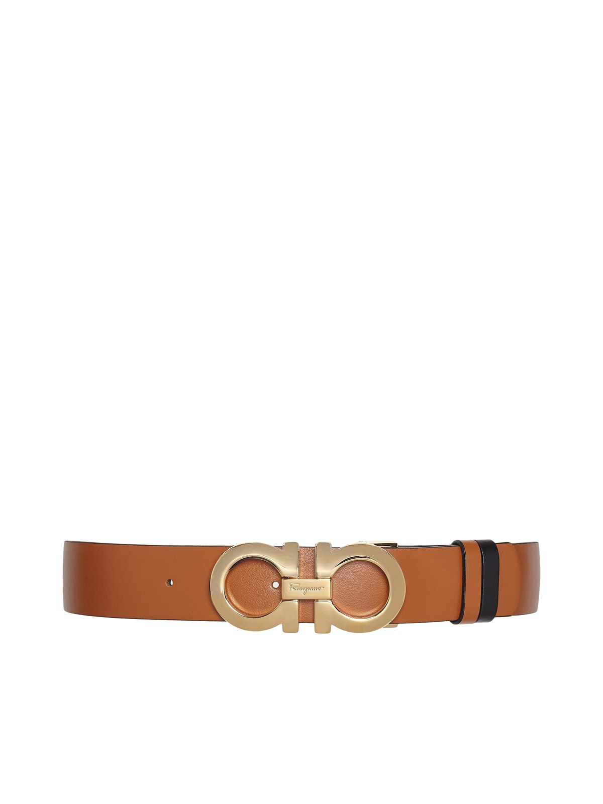 Shop Ferragamo Gancini Buckle Reversible Belt In Sella Black