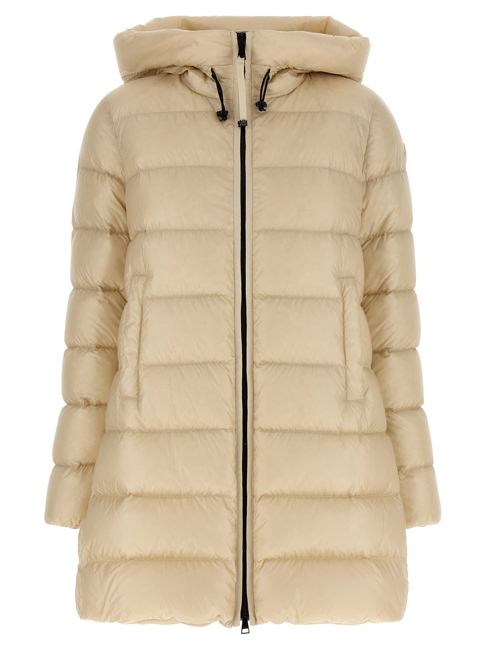 Moncler Suyenne Ivory Polyamide Coat In Multi