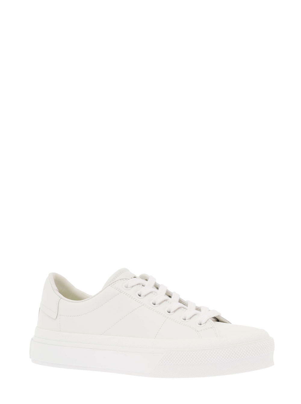 Shop Givenchy Womans City Sport White Leather Sneakers